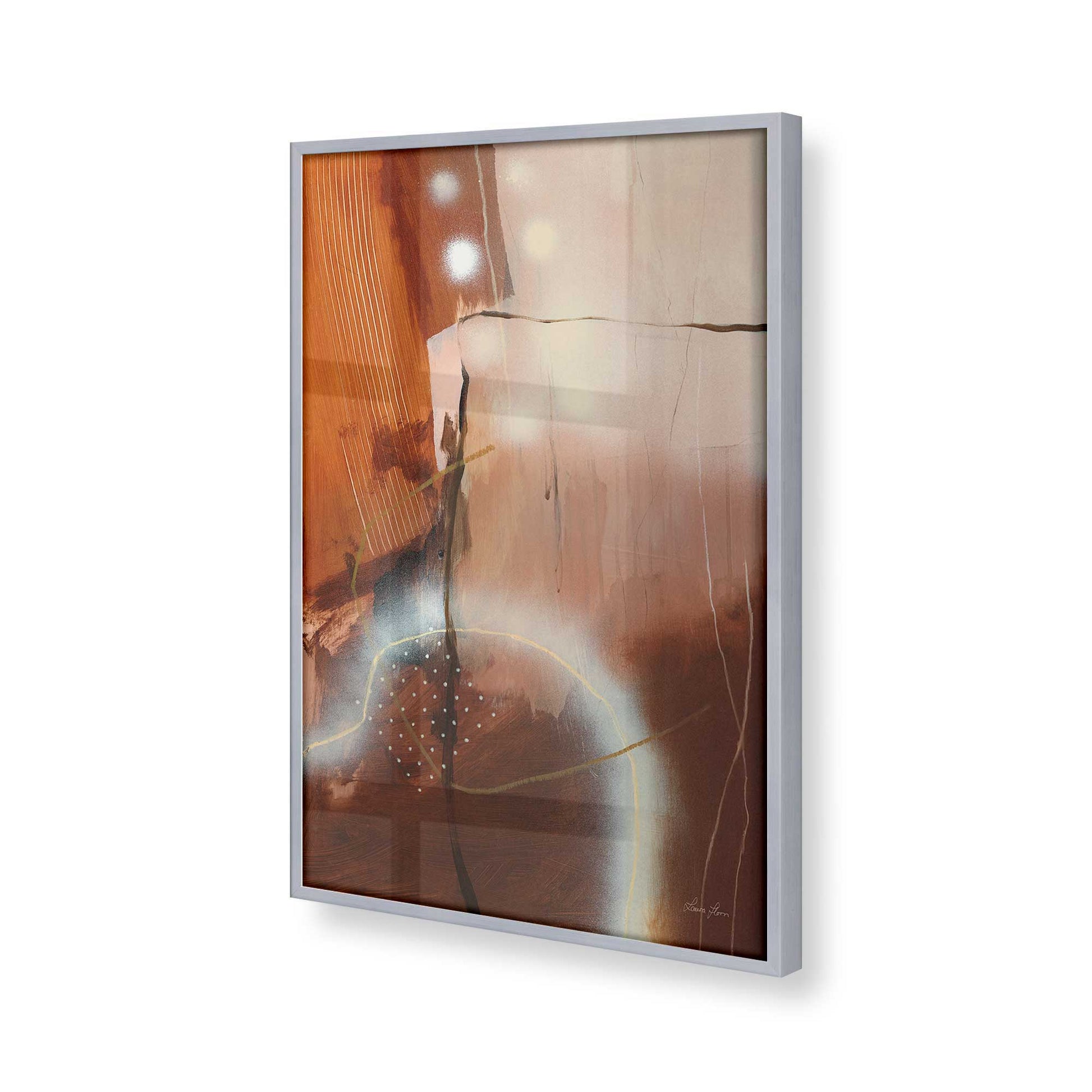 [Color:Polished Chrome], Picture of art in a Polished Chrome frame of the corner