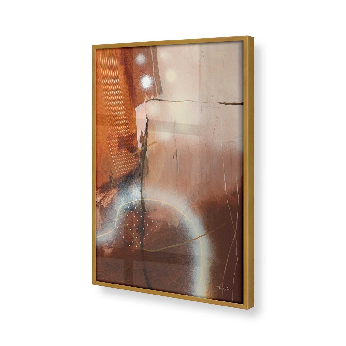 [Color:Polished Gold], Picture of art in a Polished Gold frame of the corner