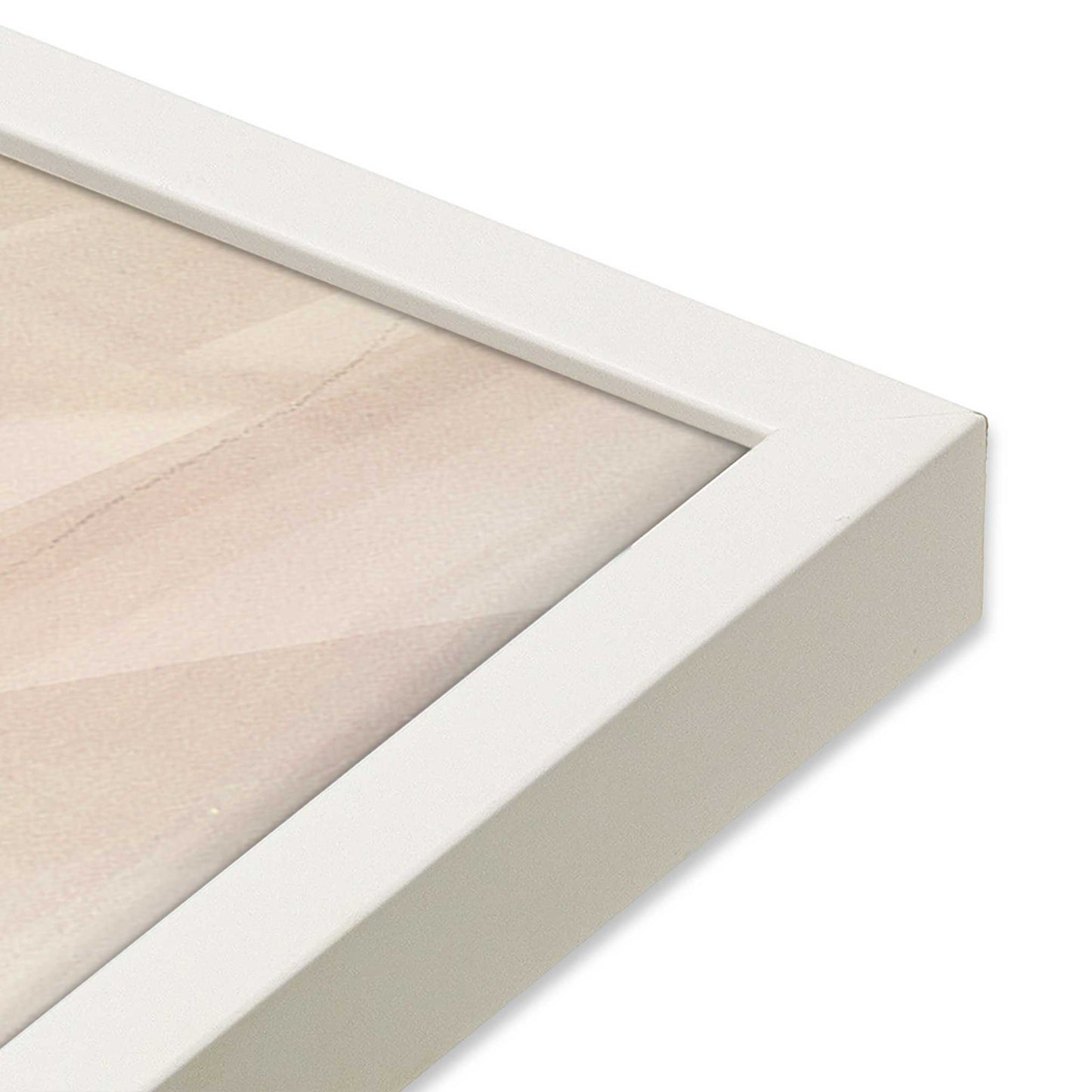 [Color:Opaque White], Picture of art in a Opaque White frame at an angle