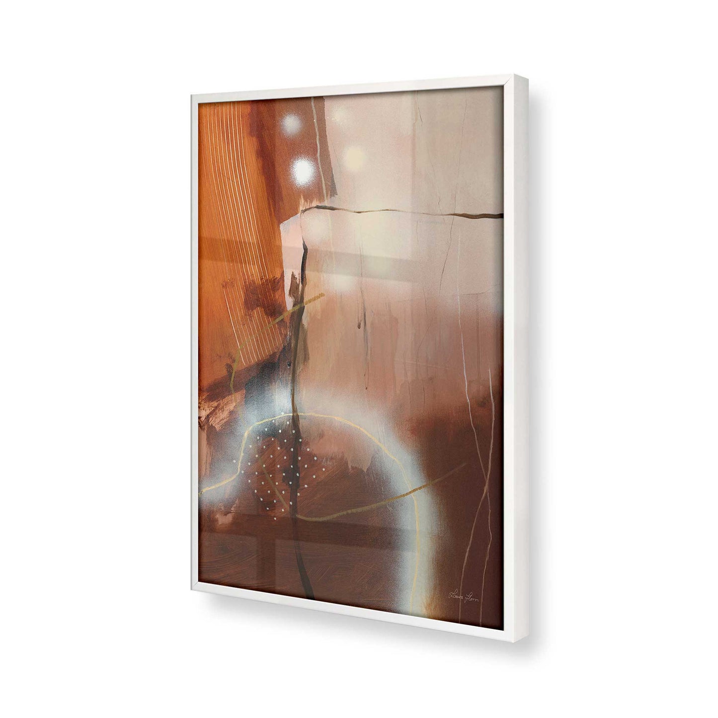 [Color:Opaque White], Picture of art in a Opaque White frame of the corner