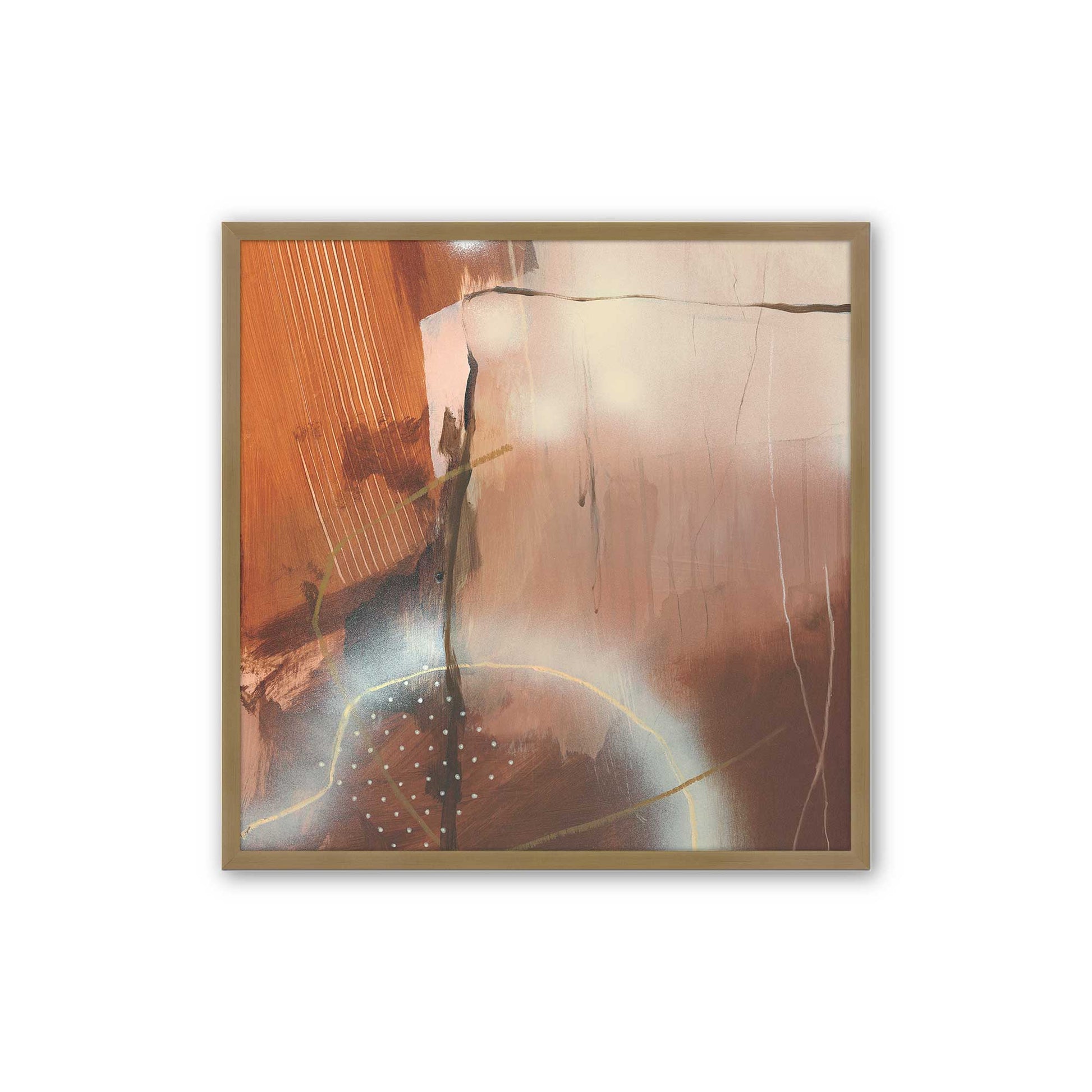 [Color:Brushed Gold], Picture of art in a Brushed Gold frame