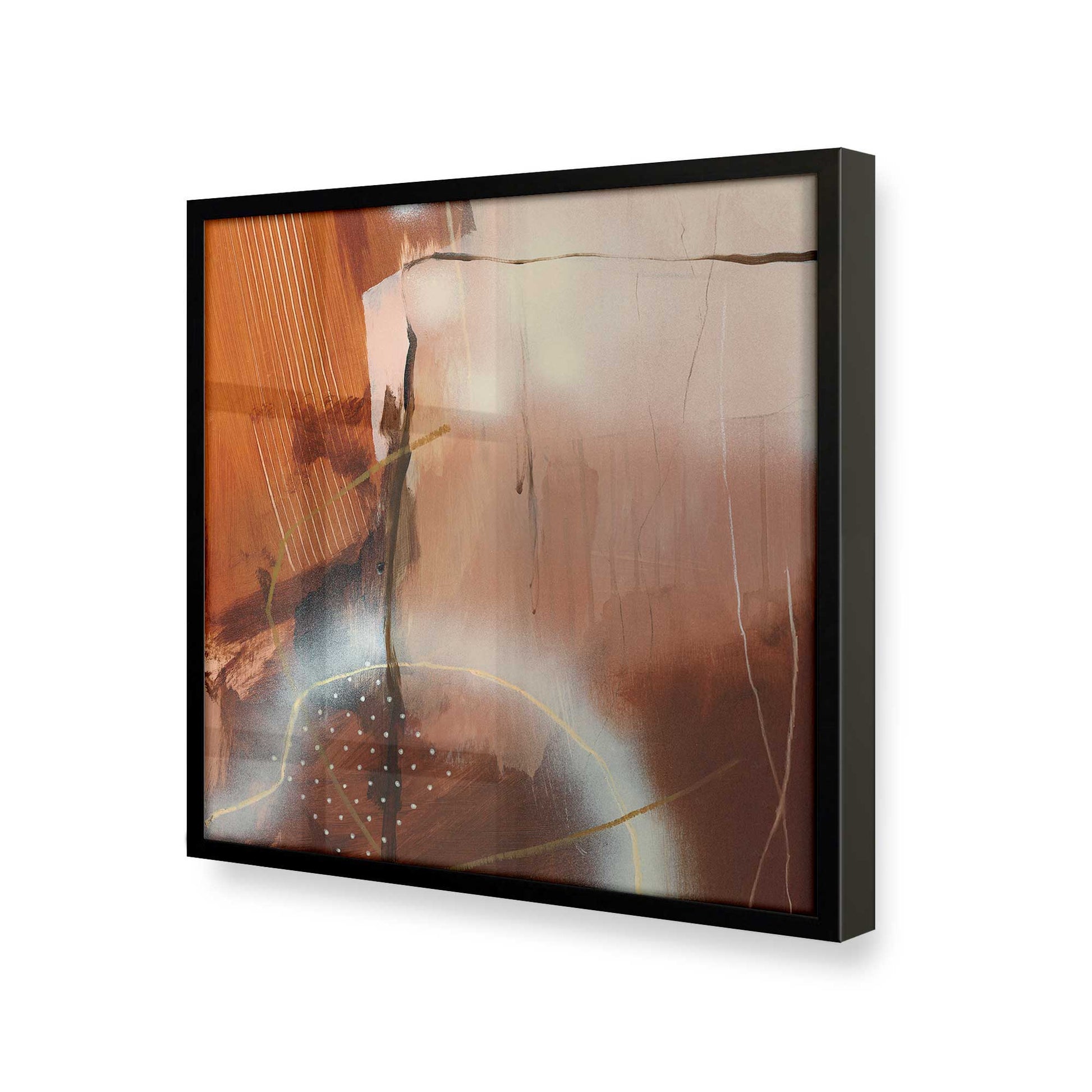 [Color:Satin Black], Picture of art in a Satin Black frame at an angle