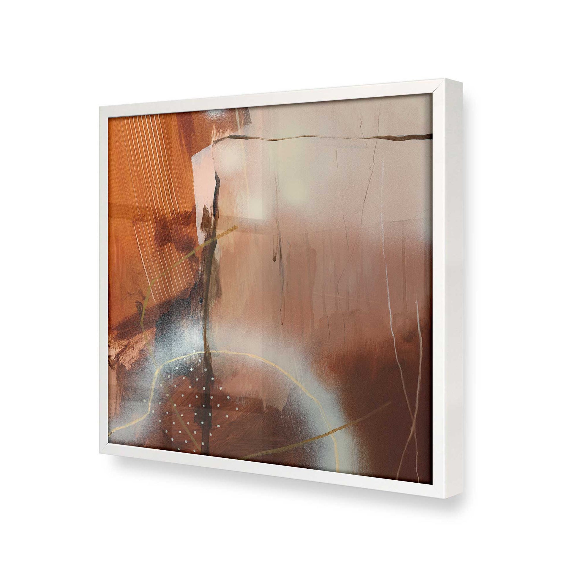 [Color:Opaque White], Picture of art in a Opaque White frame at an angle