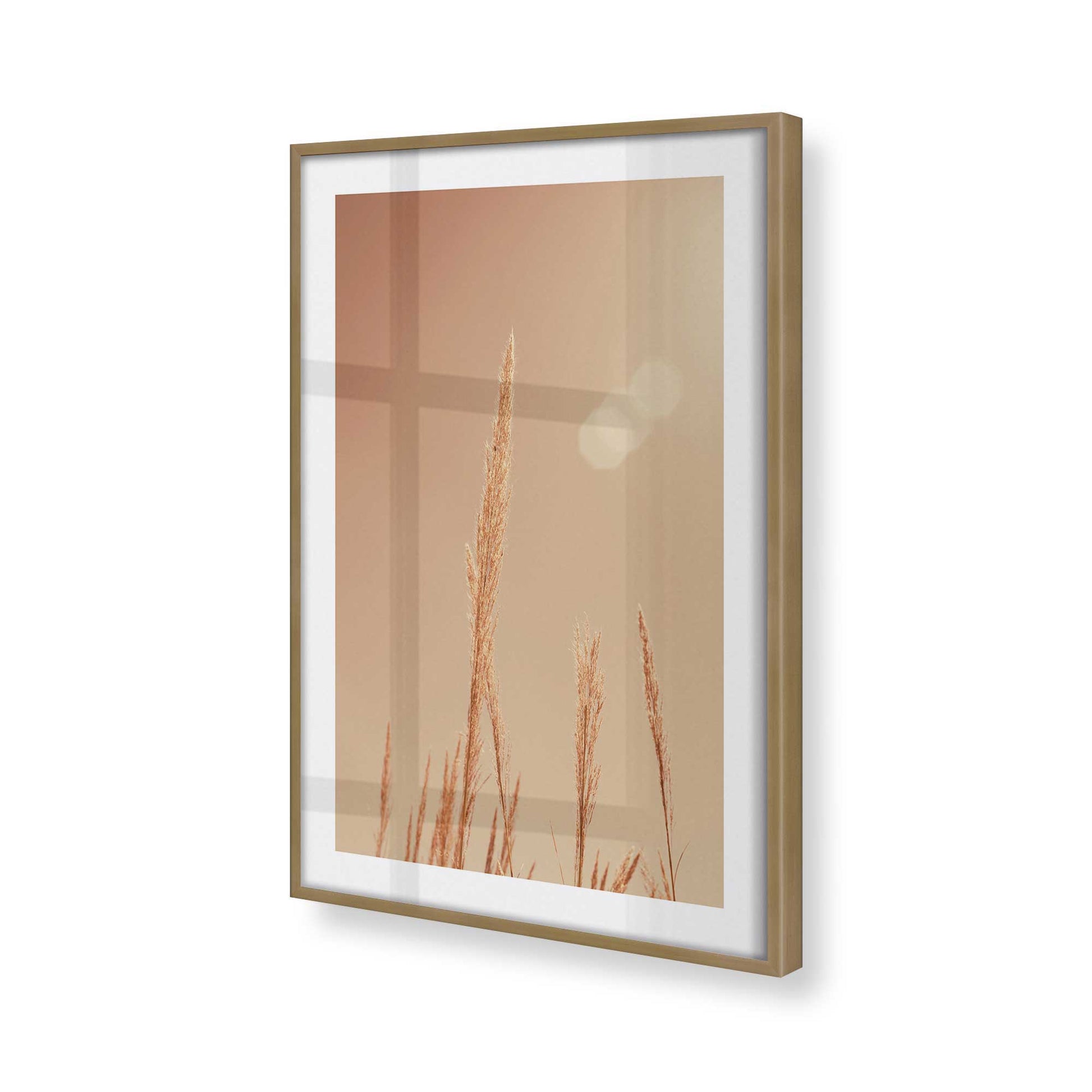 [Color:Brushed Gold], Picture of art in a Brushed Gold frame of the corner