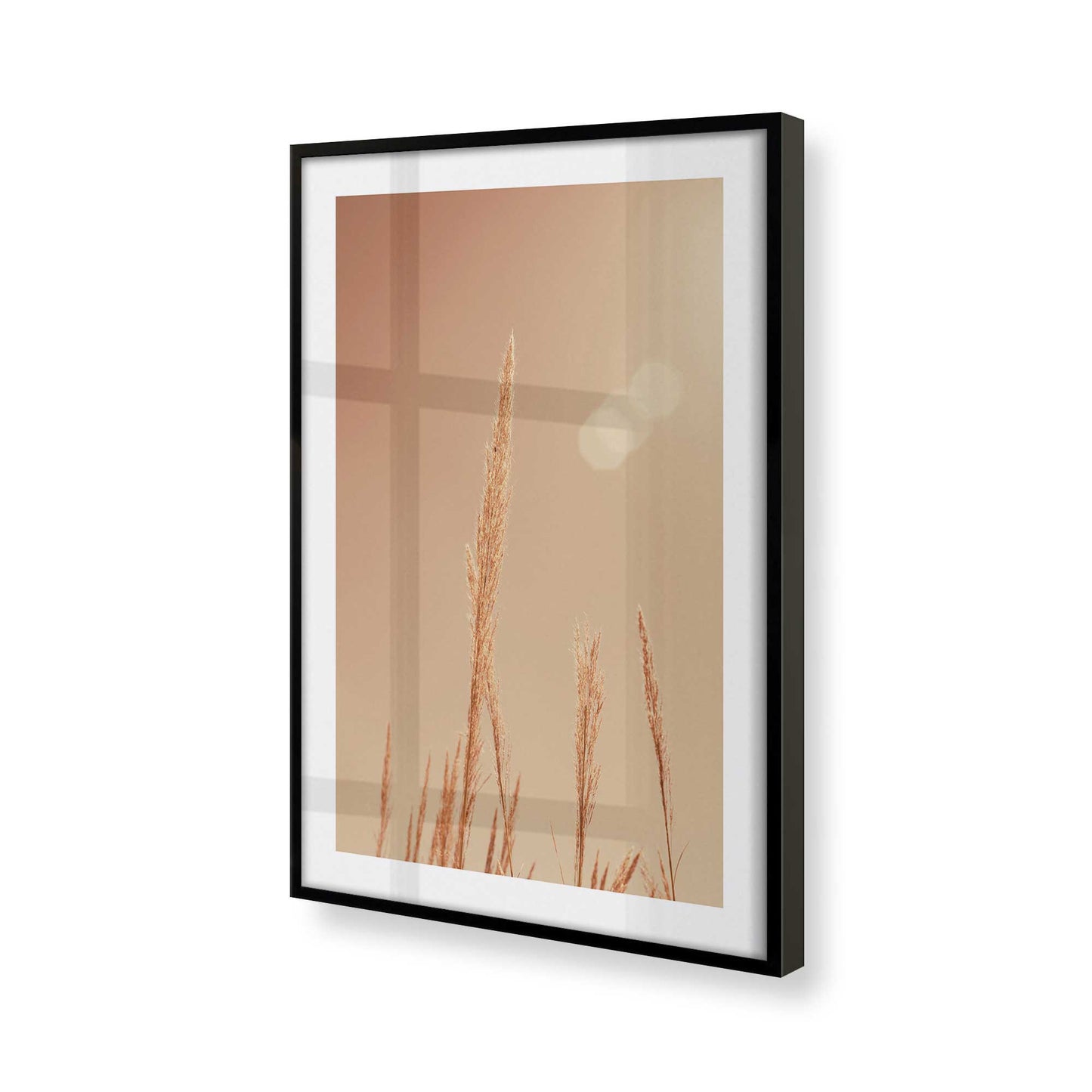 [Color:Satin Black], Picture of art in a Satin Black frame of the corner