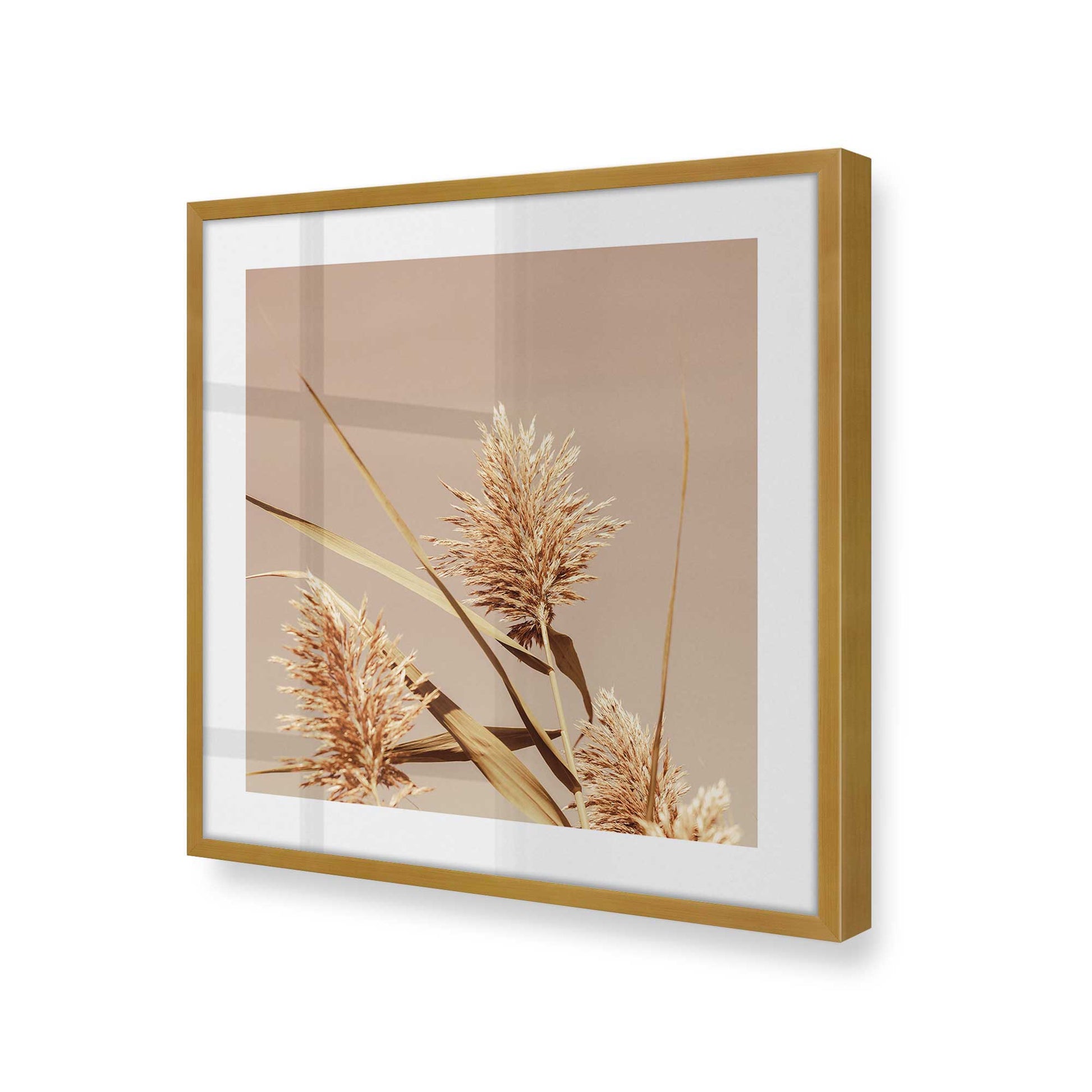 [Color:Polished Gold], Picture of art in a Polished Gold frame at an angle