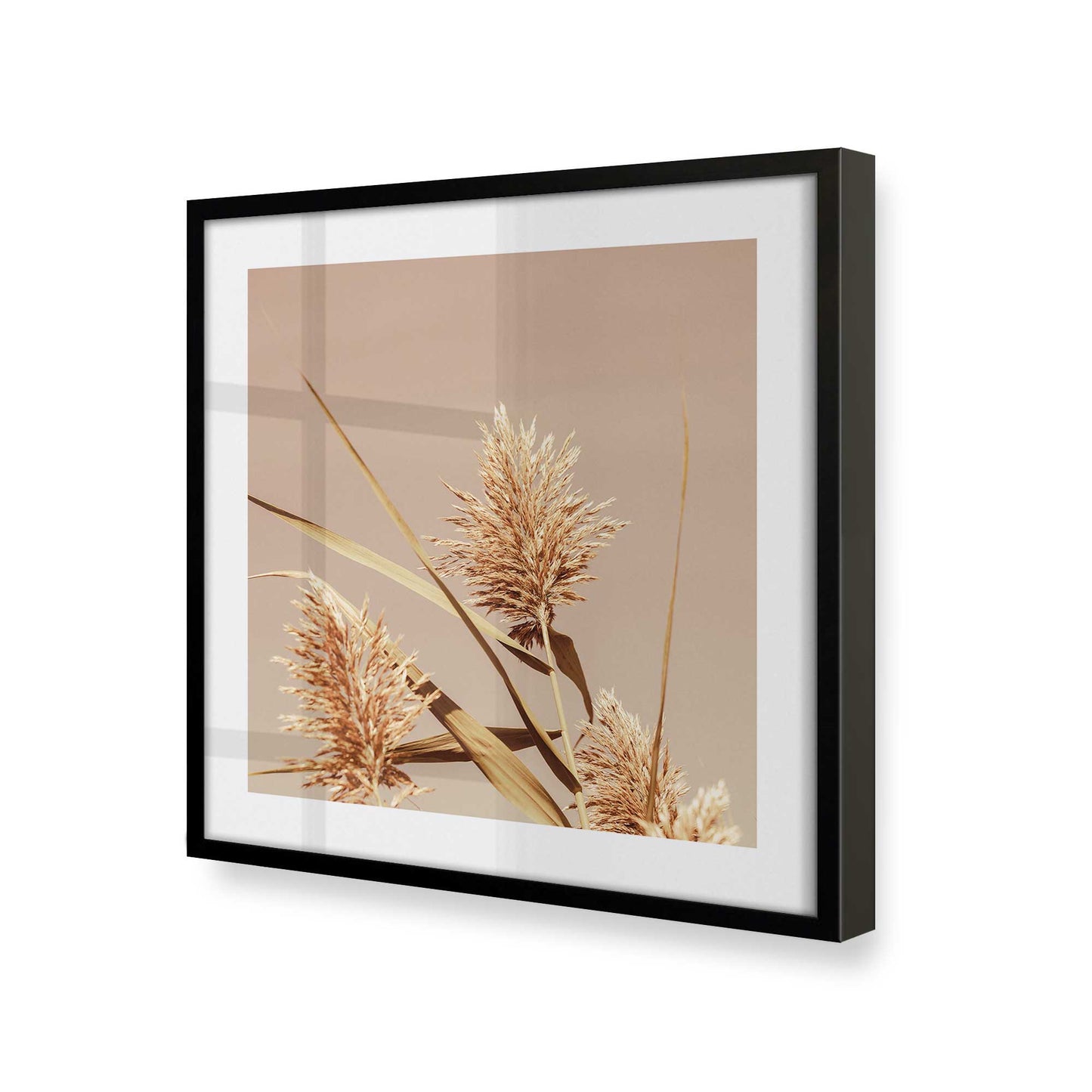 [Color:Satin Black], Picture of art in a Satin Black frame at an angle