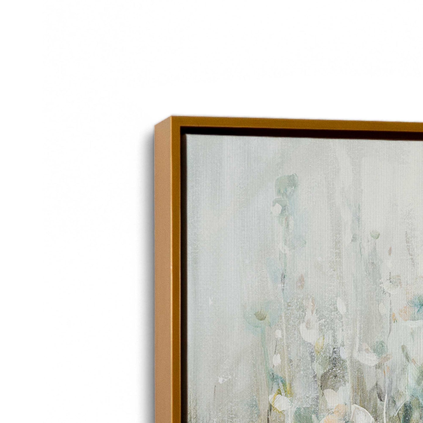 [Color:Polished Gold], Picture of art in a Polished Gold frame at an angle