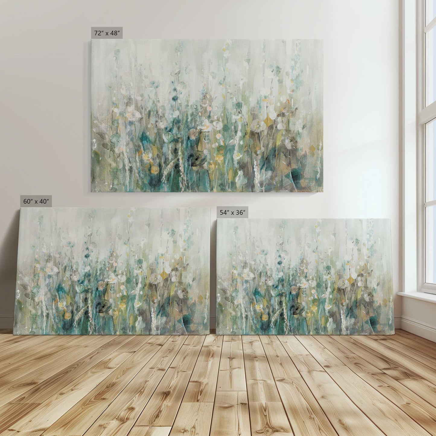 [Color:Stretched Canvas], Image showing the size comparisons