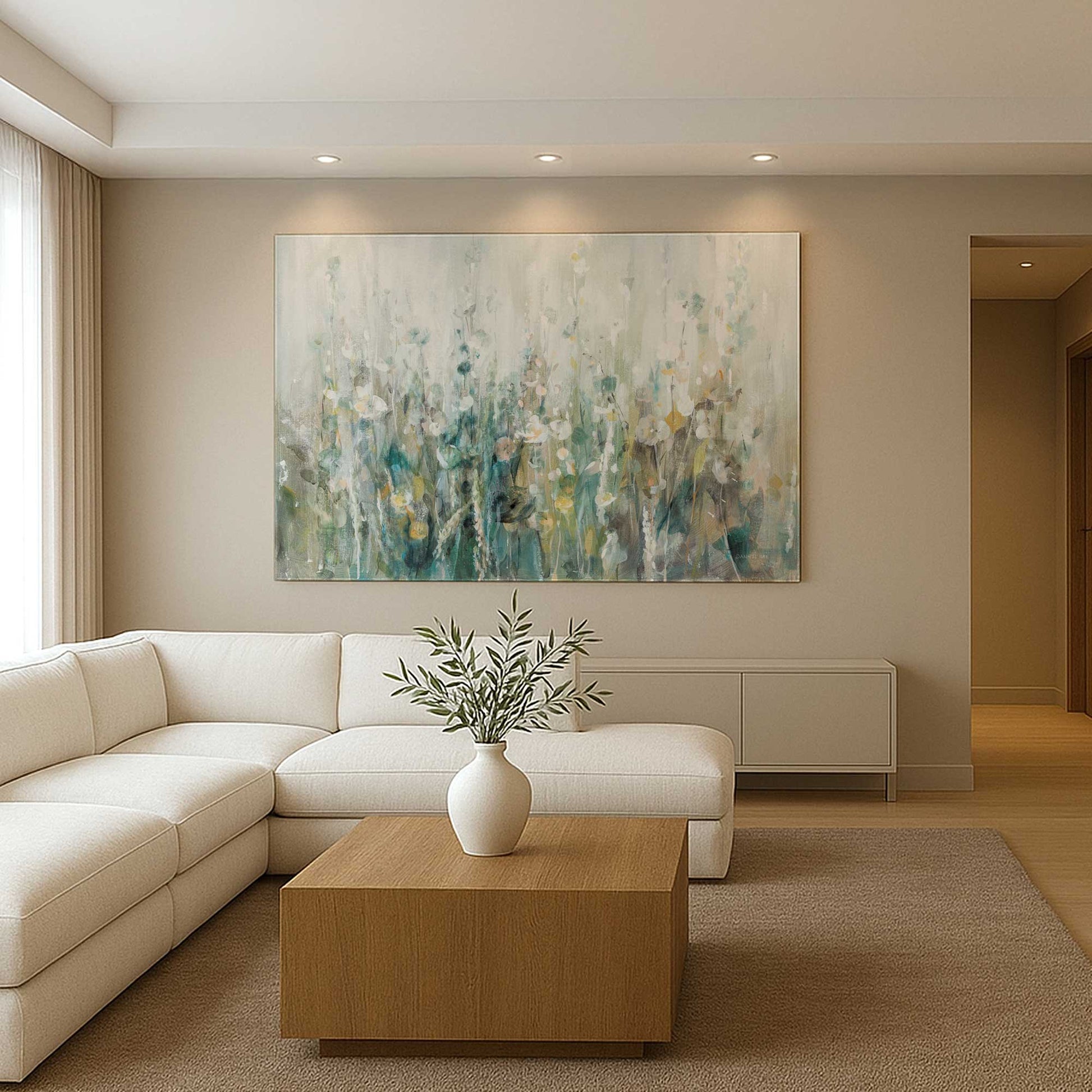 [Color:Stretched Canvas], Picture of art in a room