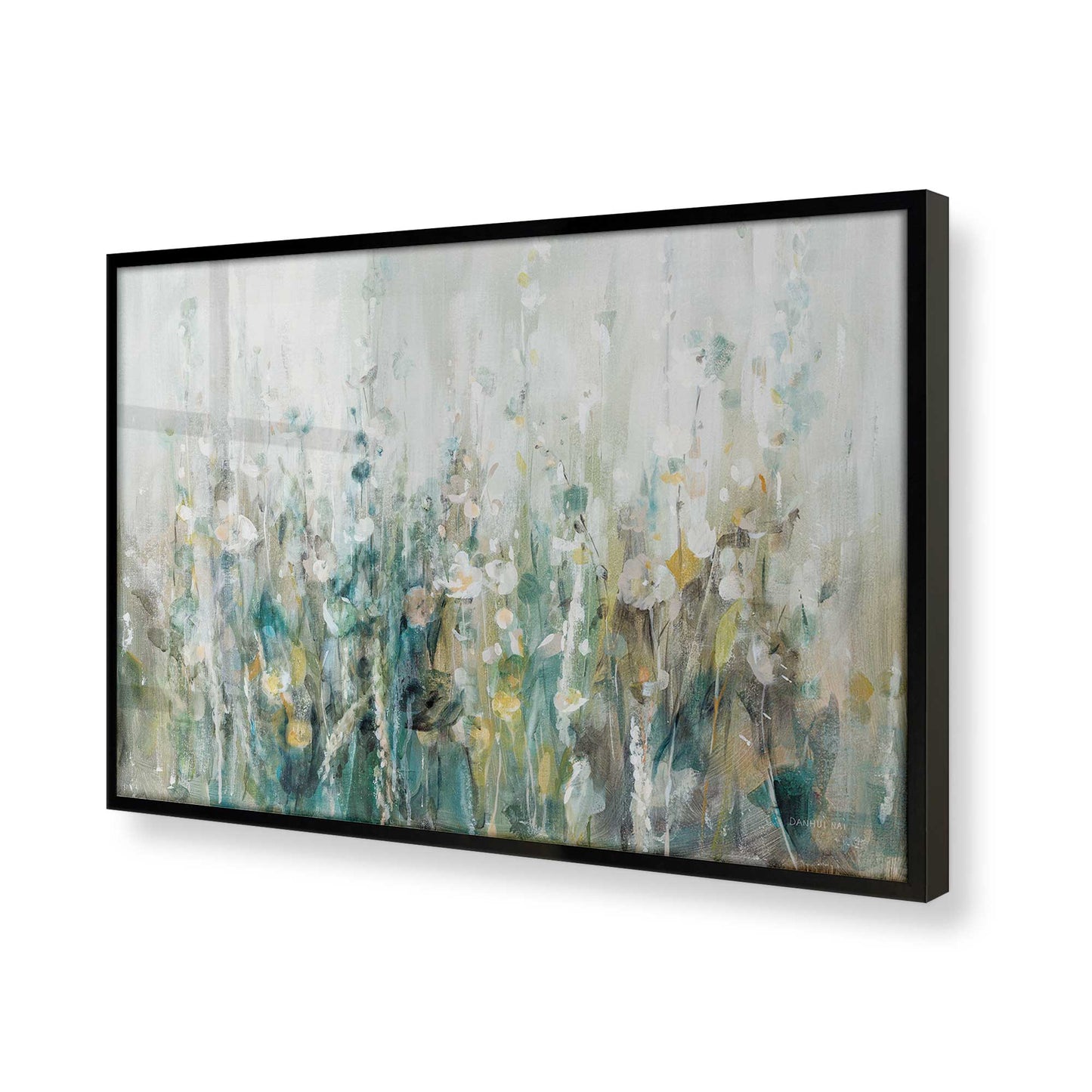 [Color:Satin Black], Picture of art in a Satin Black frame of the corner