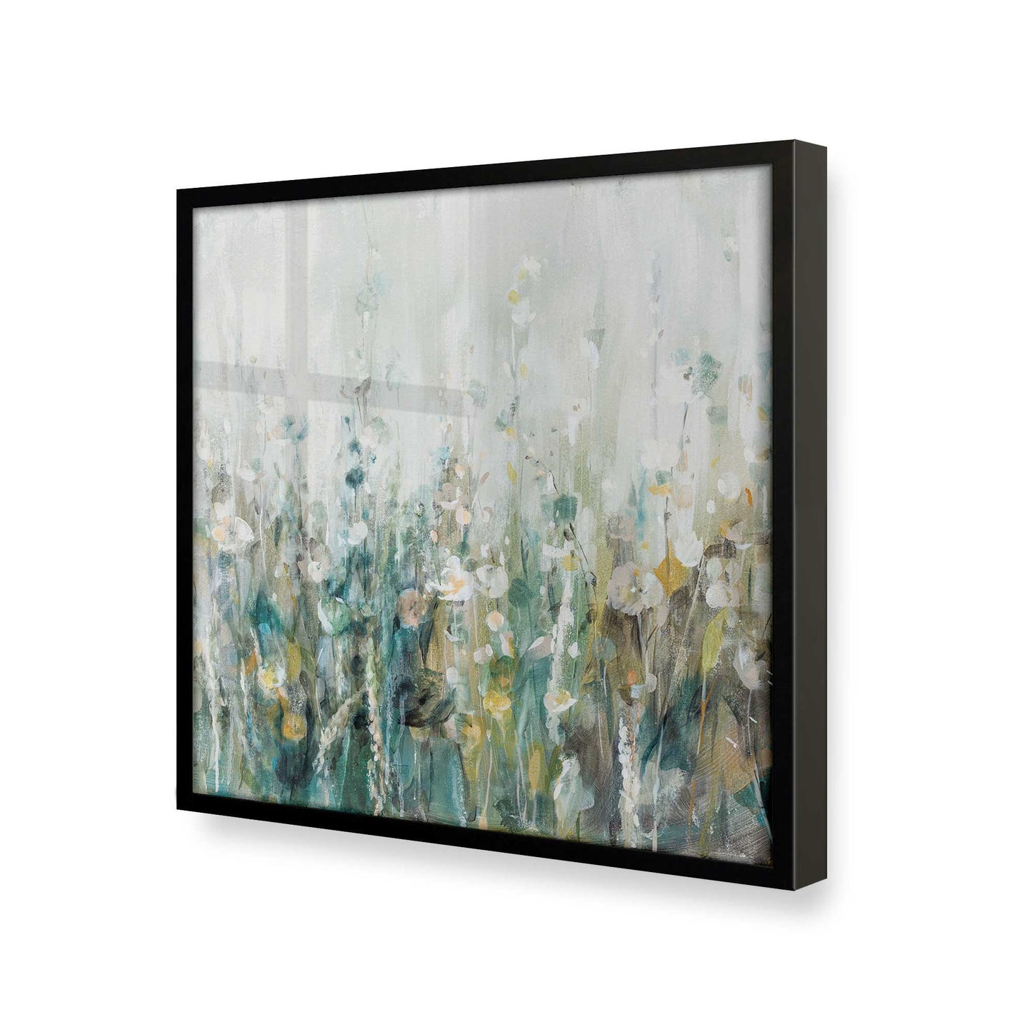 [Color:Satin Black], Picture of art in a Satin Black frame at an angle