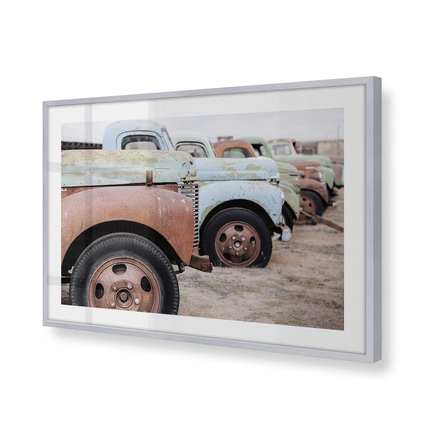 [Color:Polished Chrome], Picture of art in a Polished Chrome frame of the corner