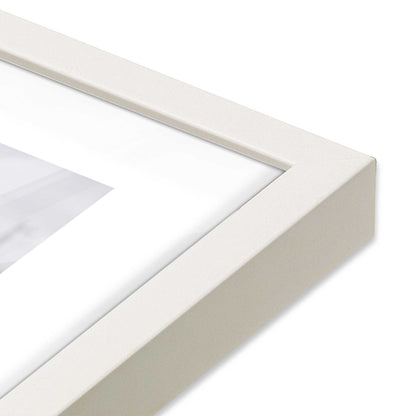 [Color:Opaque White], Picture of art in a Opaque White frame at an angle