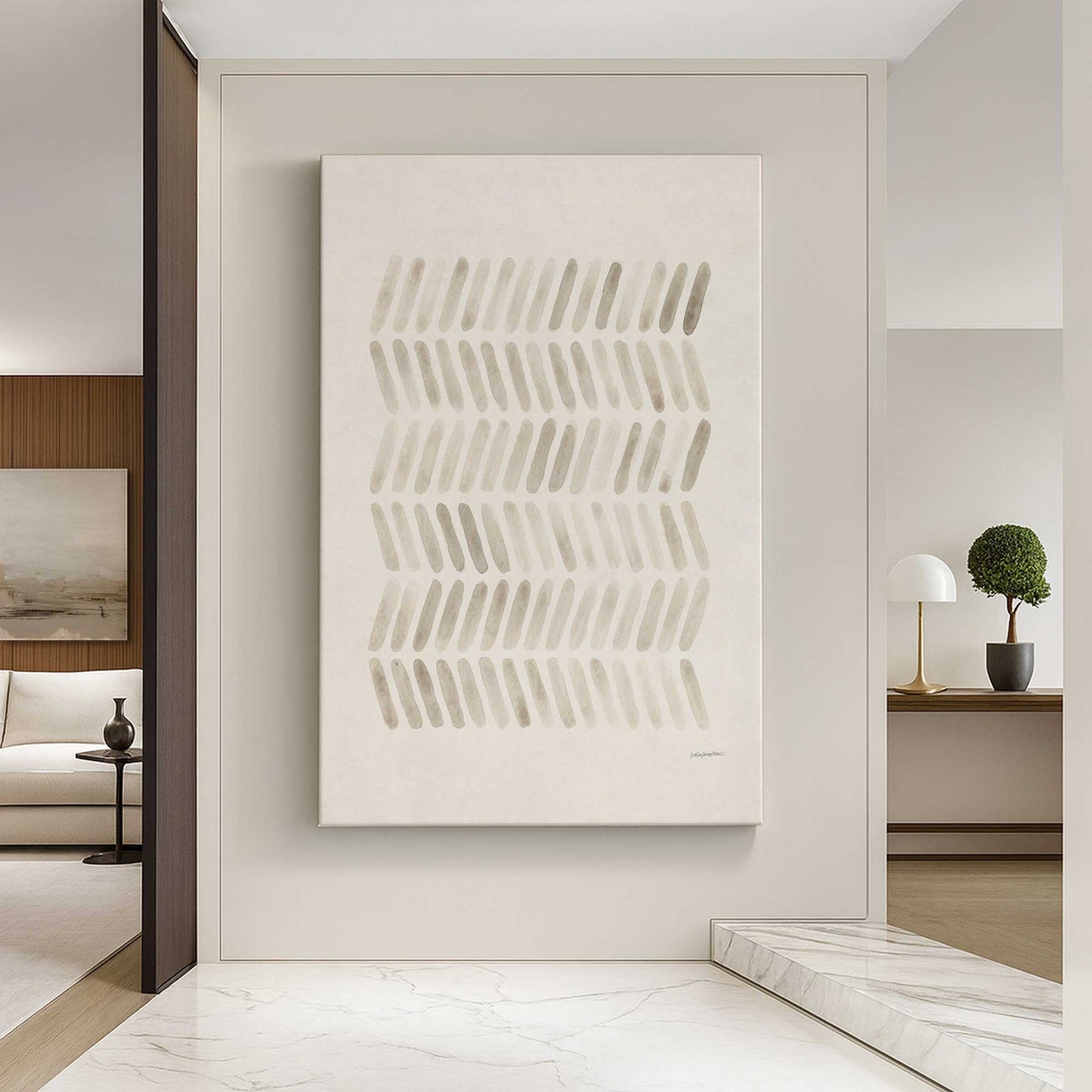 [Color:Stretched Canvas], Picture of art in a room