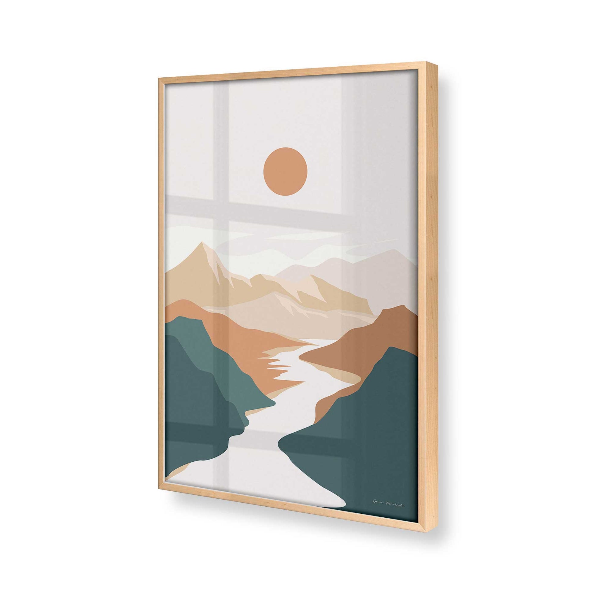 [Color:Raw Maple], Picture of art in a Raw Maple frame of the corner