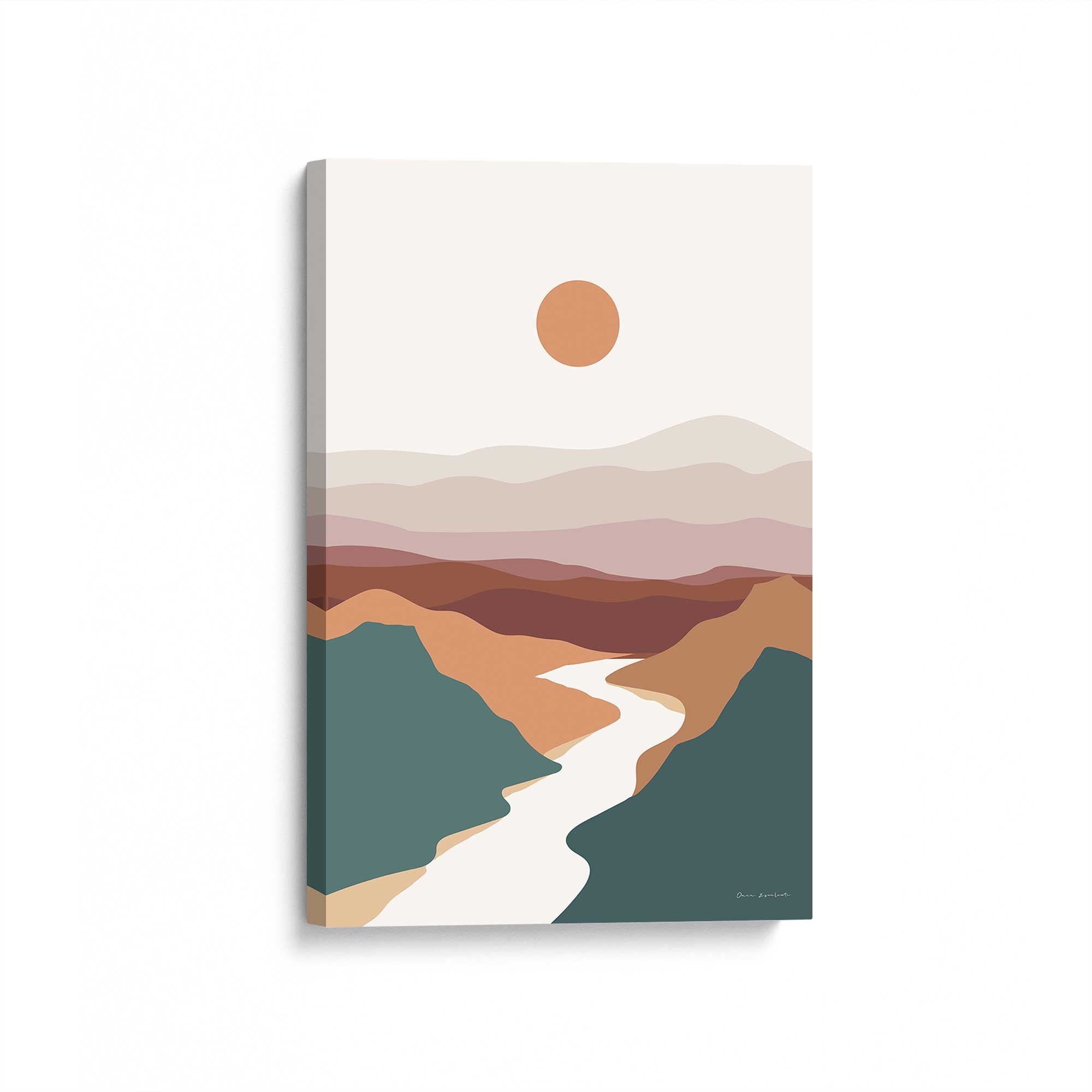 Minimalist Mountain Escape v2 Print on canvas