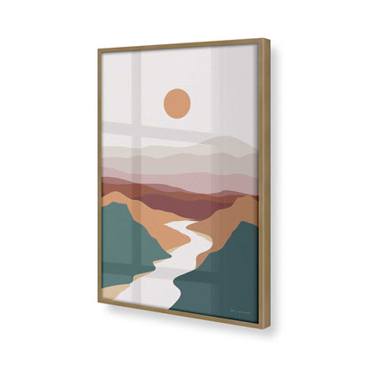 [Color:Brushed Gold], Picture of art in a Brushed Gold frame of the corner