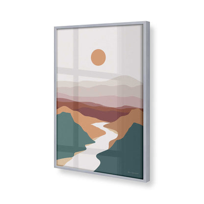 [Color:Polished Chrome], Picture of art in a Polished Chrome frame of the corner