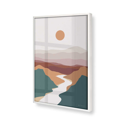 [Color:Opaque White], Picture of art in a Opaque White frame of the corner