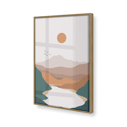 [Color:Brushed Gold], Picture of art in a Brushed Gold frame of the corner