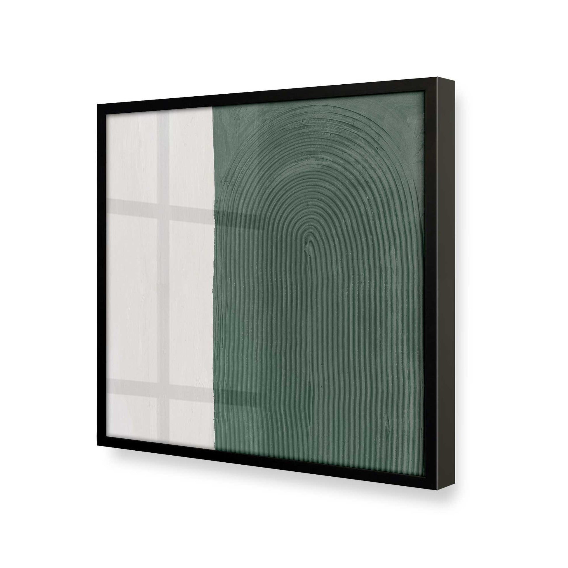 [Color:Satin Black], Picture of art in a Satin Black frame at an angle