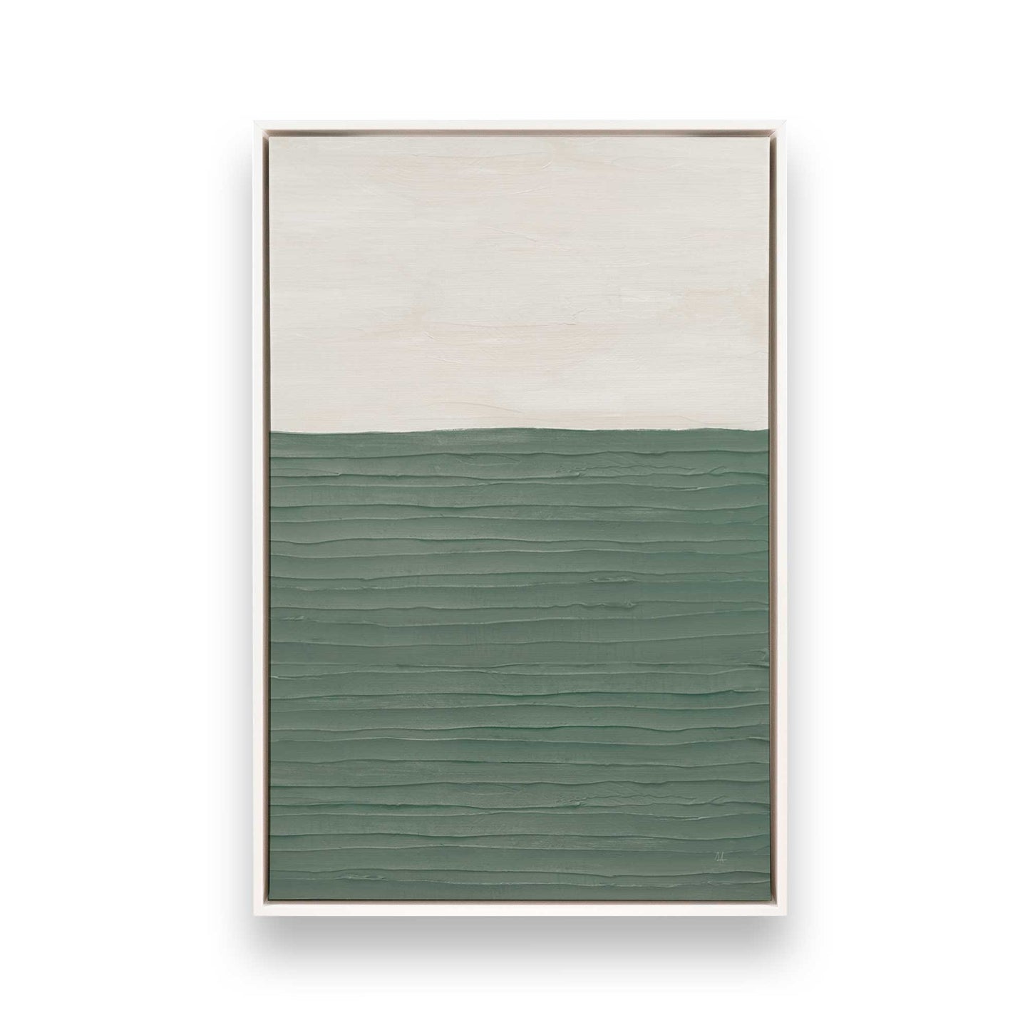 [Color:Opaque White], Picture of art in a White frame