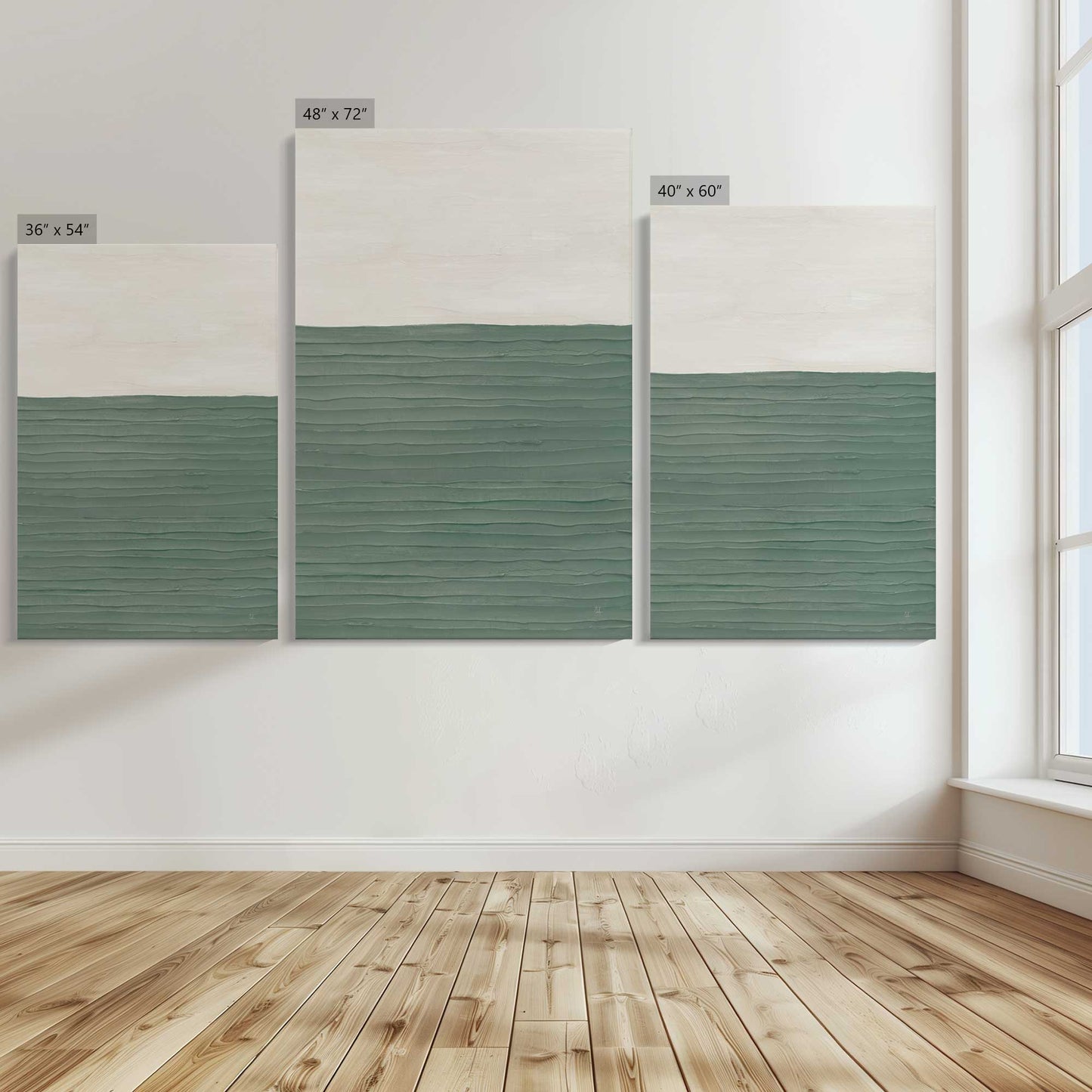 [Color:Stretched Canvas], Image showing the size comparisons
