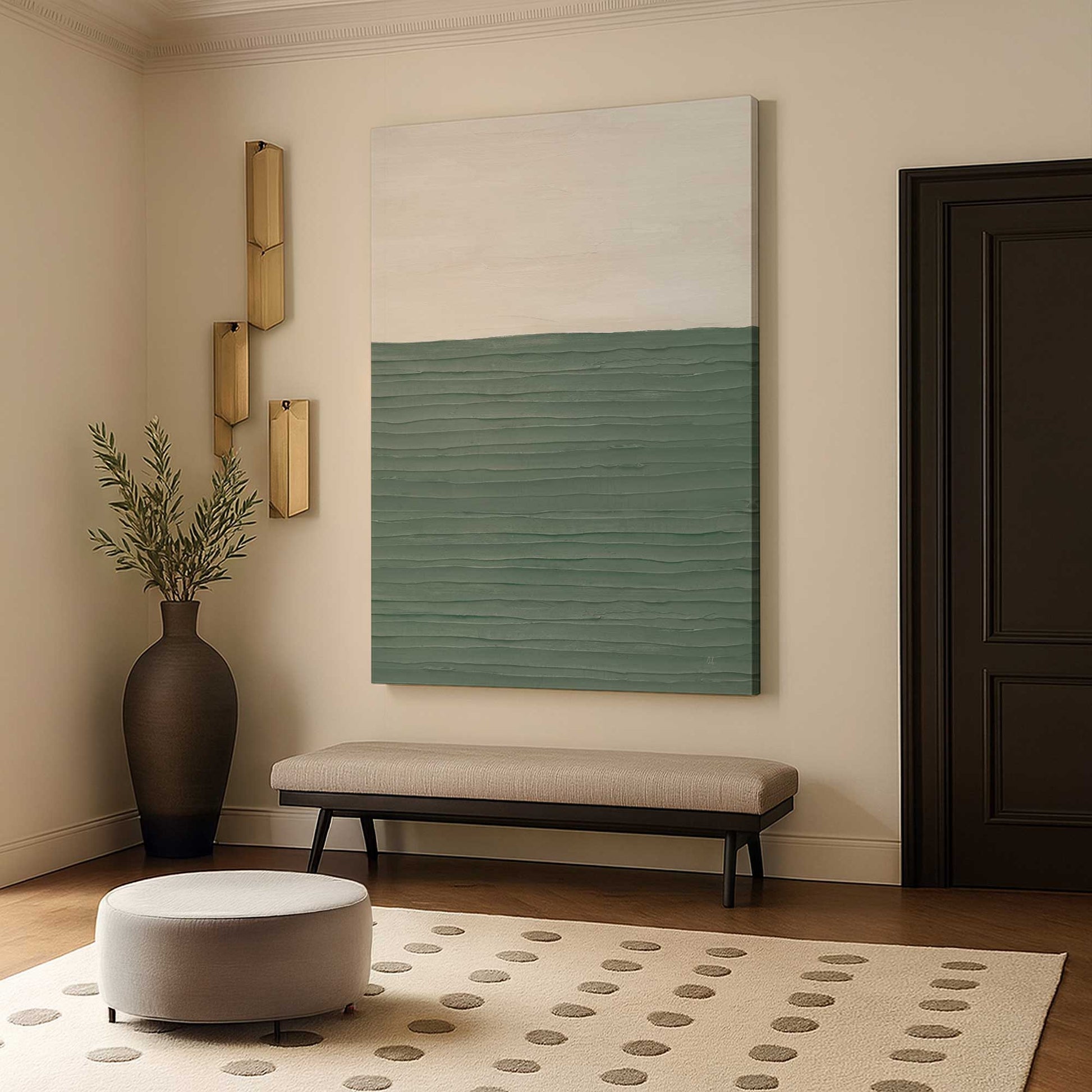 [Color:Stretched Canvas], Picture of art in a room