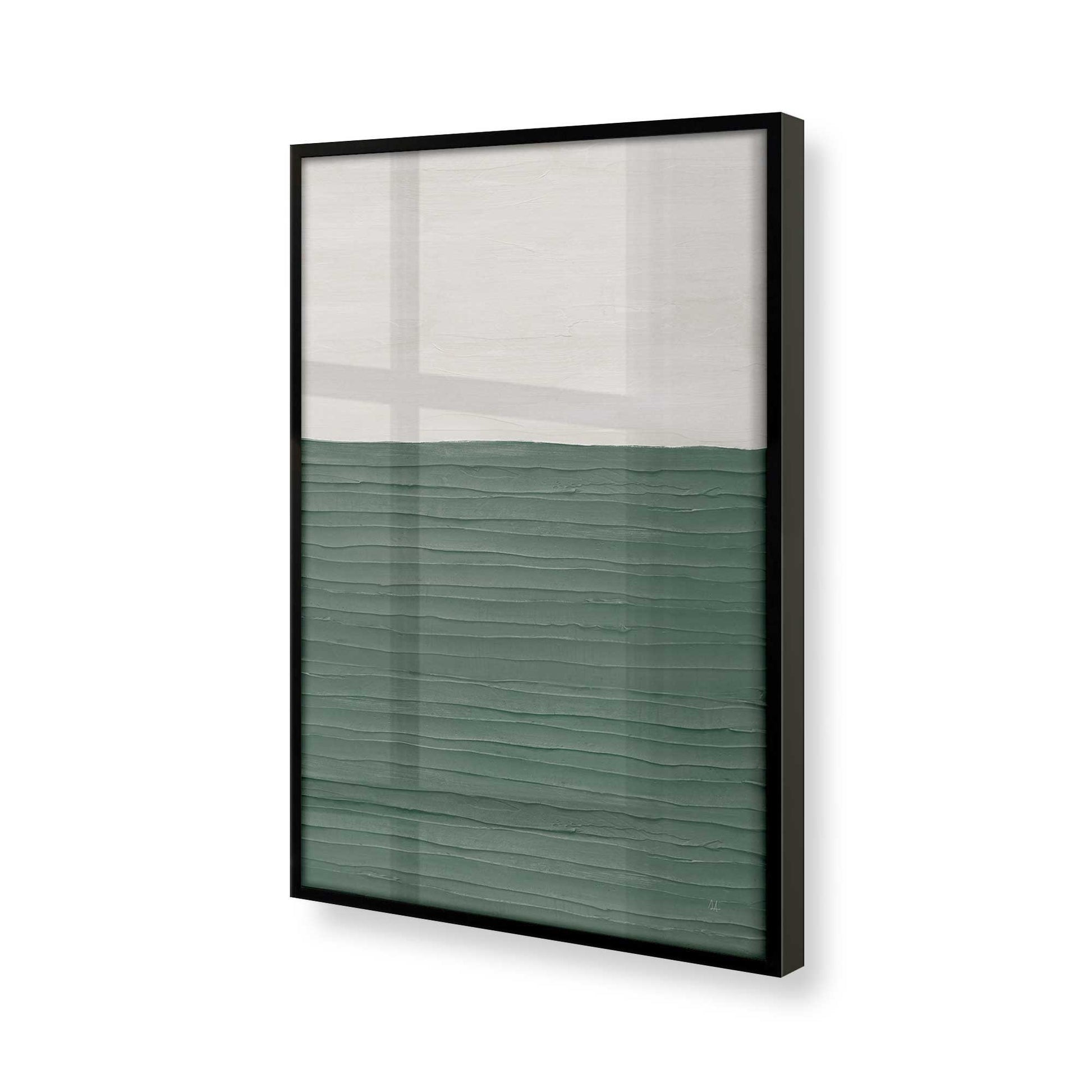 [Color:Satin Black], Picture of art in a Satin Black frame of the corner