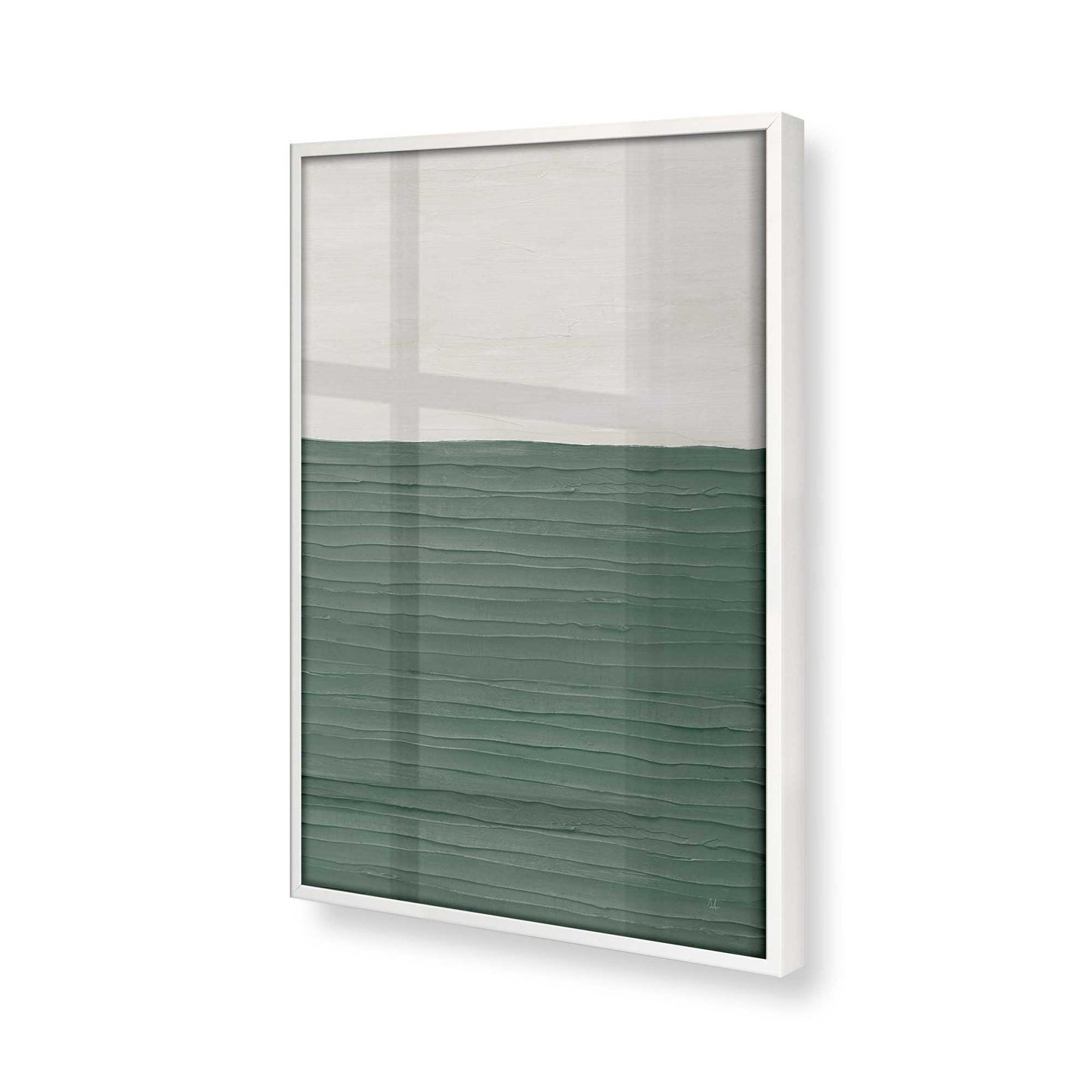 [Color:Opaque White], Picture of art in a Opaque White frame of the corner