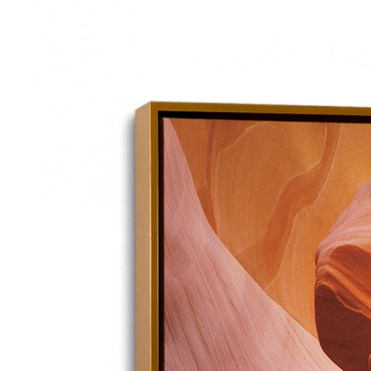 [Color:Polished Gold], Picture of art in a Polished Gold frame at an angle