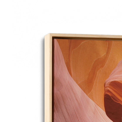 [Color:American Maple], Picture of art in a American Maple frame at an angle