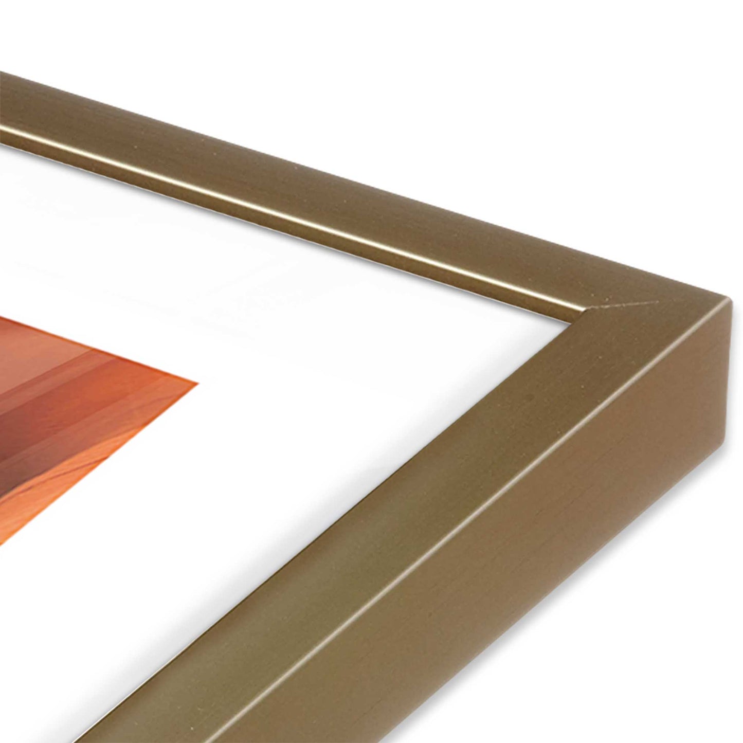 [Color:Brushed Gold], Picture of art in a Brushed Gold frame of the corner