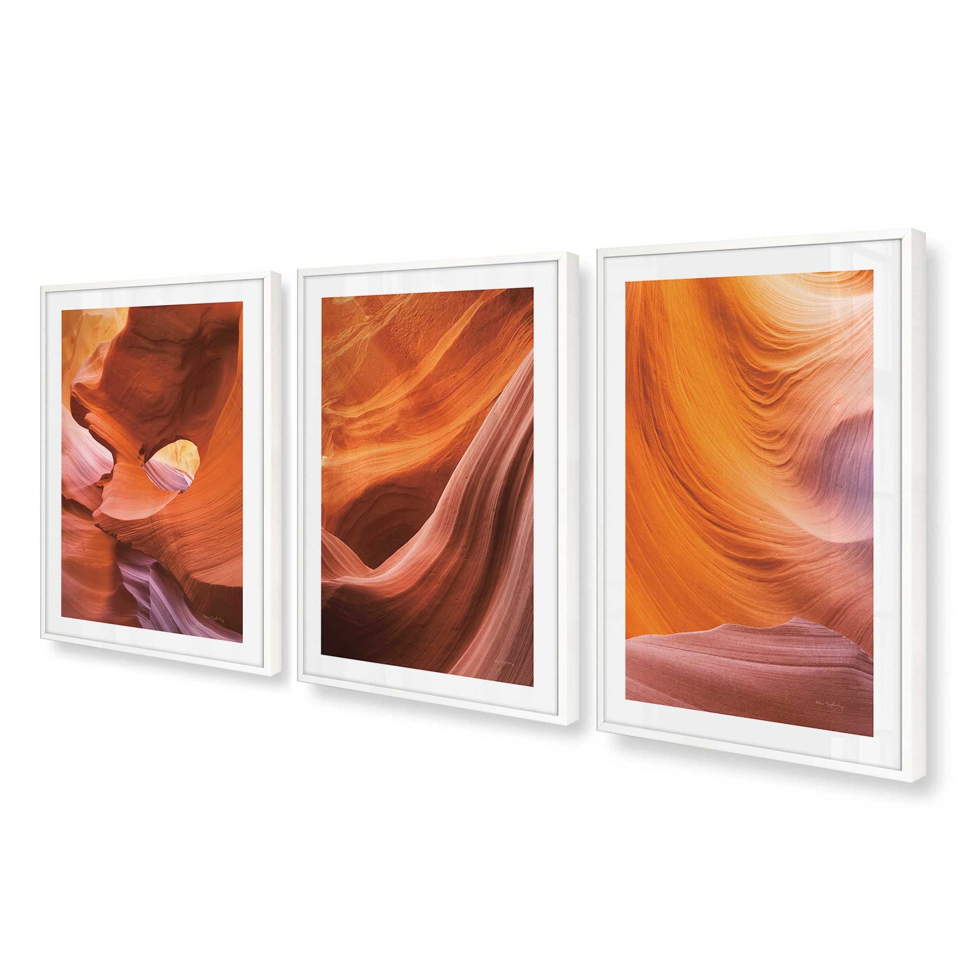 [Color:Opaque White], Picture of art in a Opaque White frame at an angle