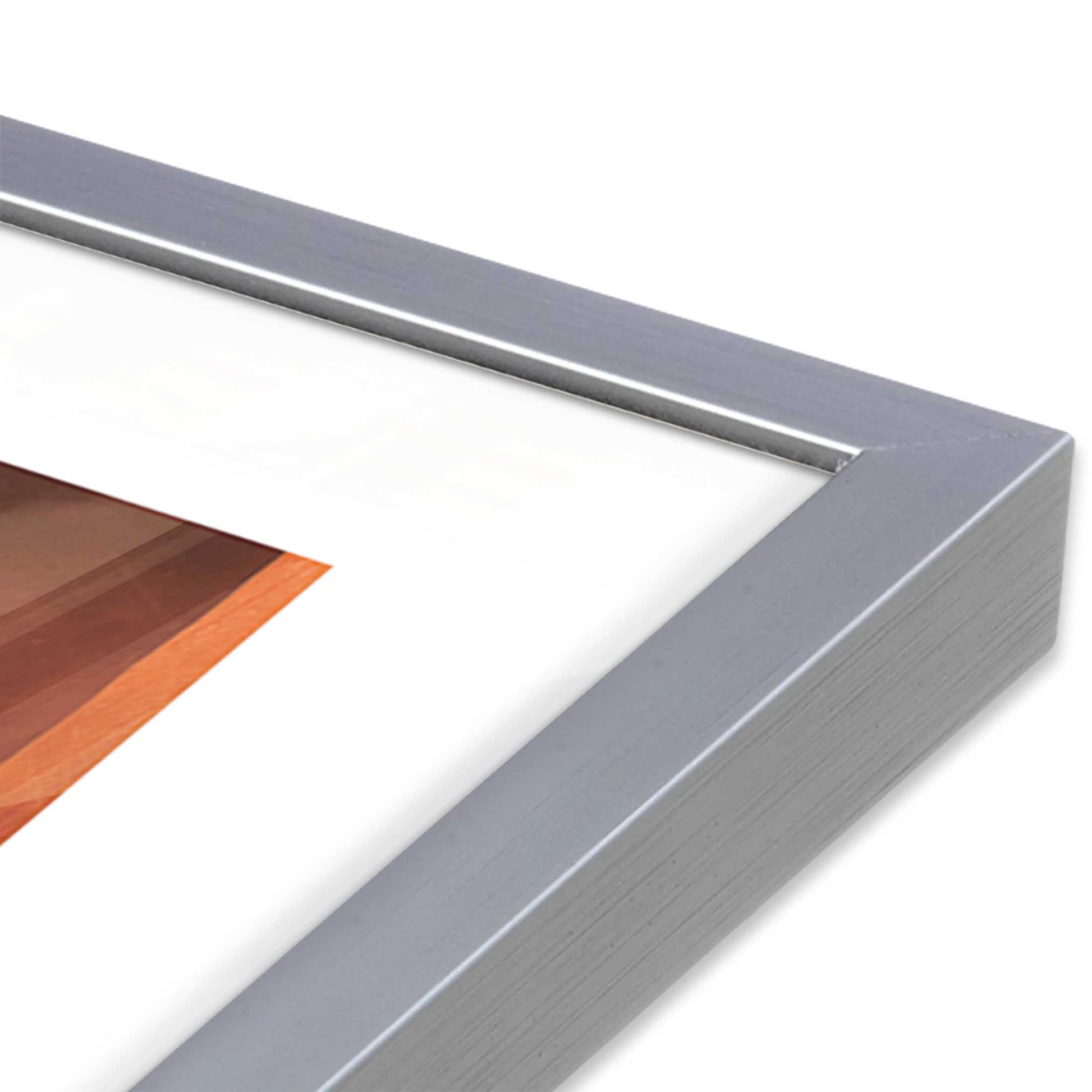 [Color:Polished Chrome], Picture of art in a Polished Chrome frame at an angle