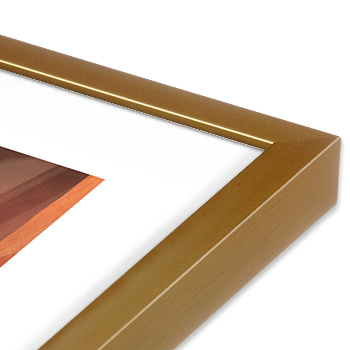 [Color:Polished Gold], Picture of art in a Polished Gold frame of the corner