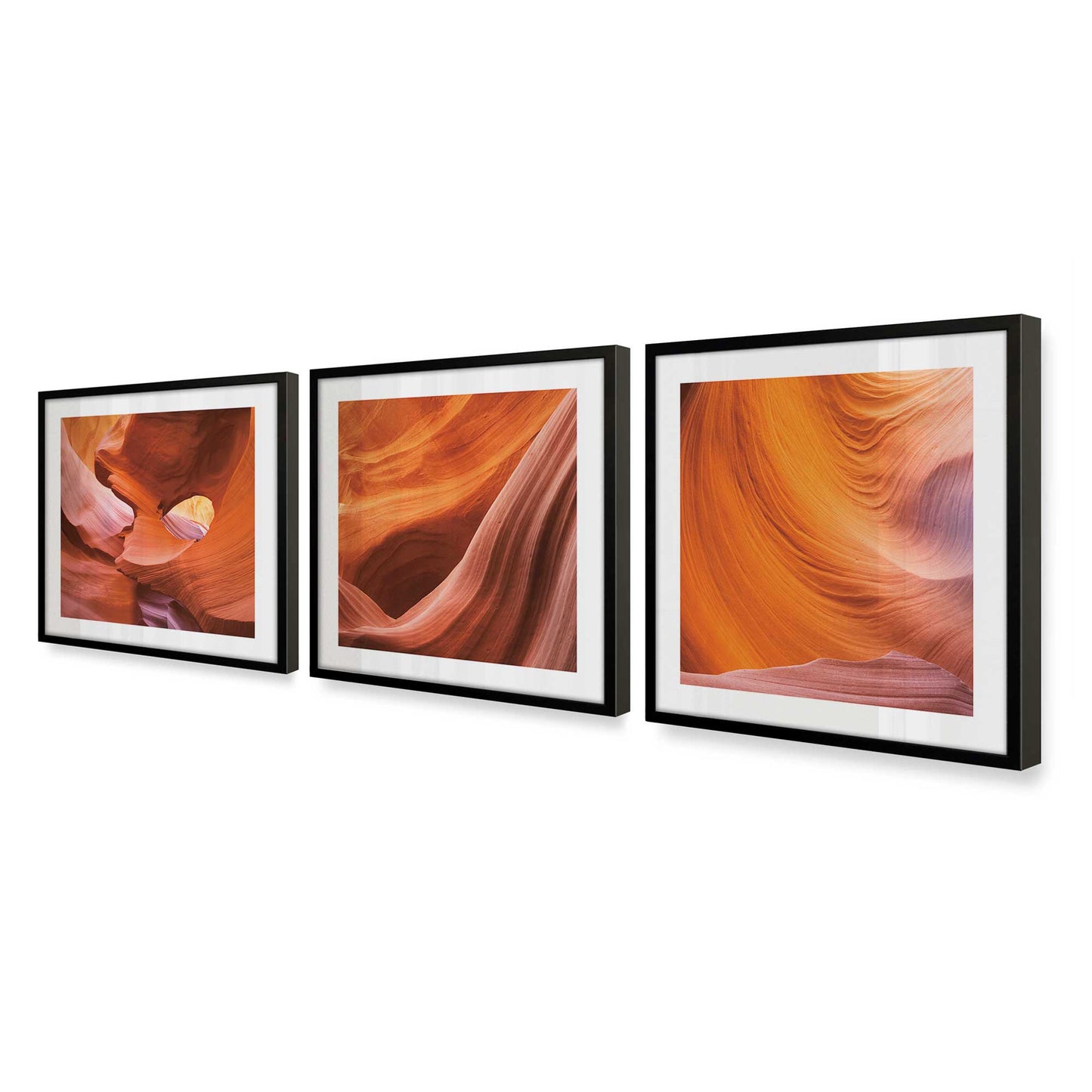 [Color:Satin Black], Picture of art in a Satin Black frame at an angle