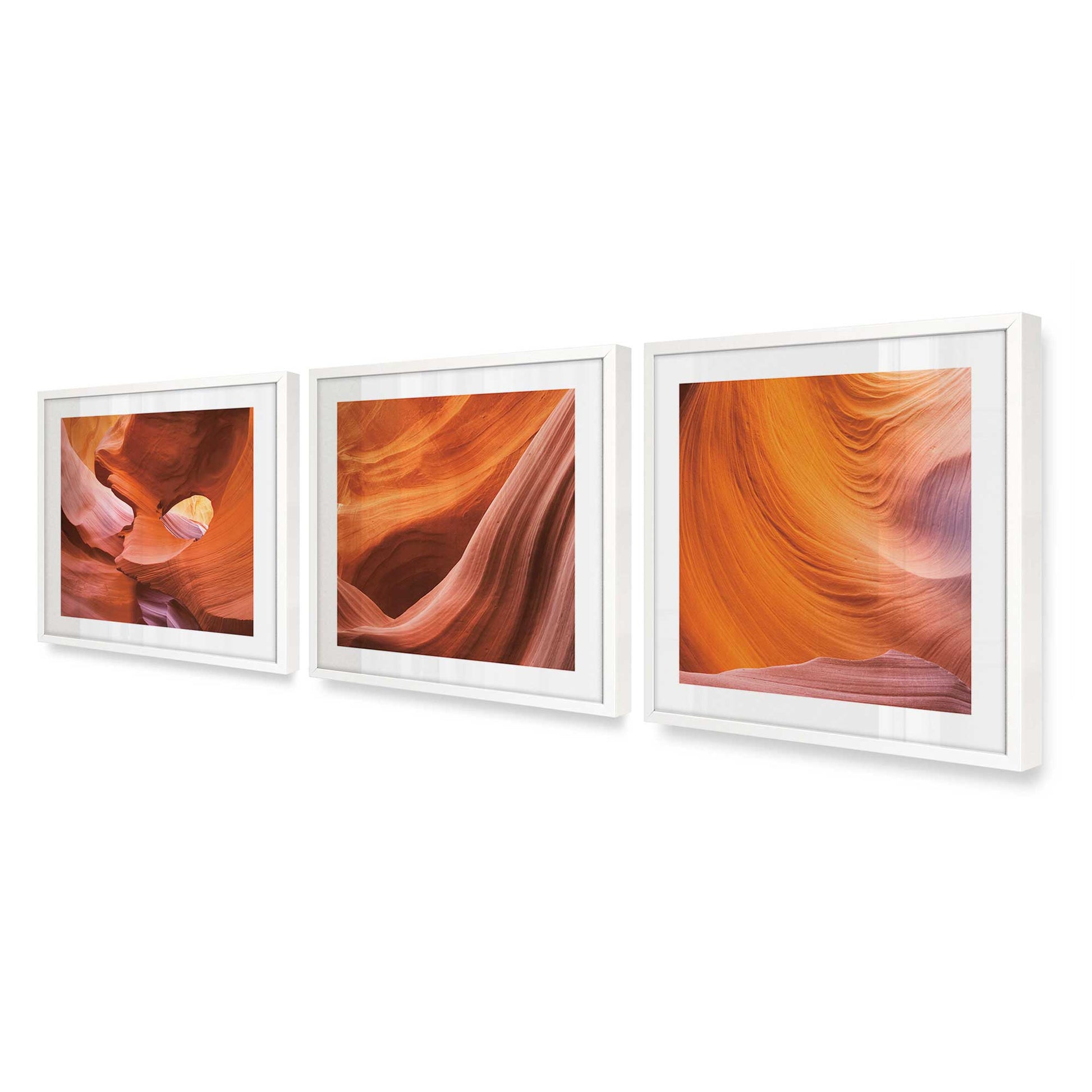 [Color:Opaque White], Picture of art in a Opaque White frame at an angle