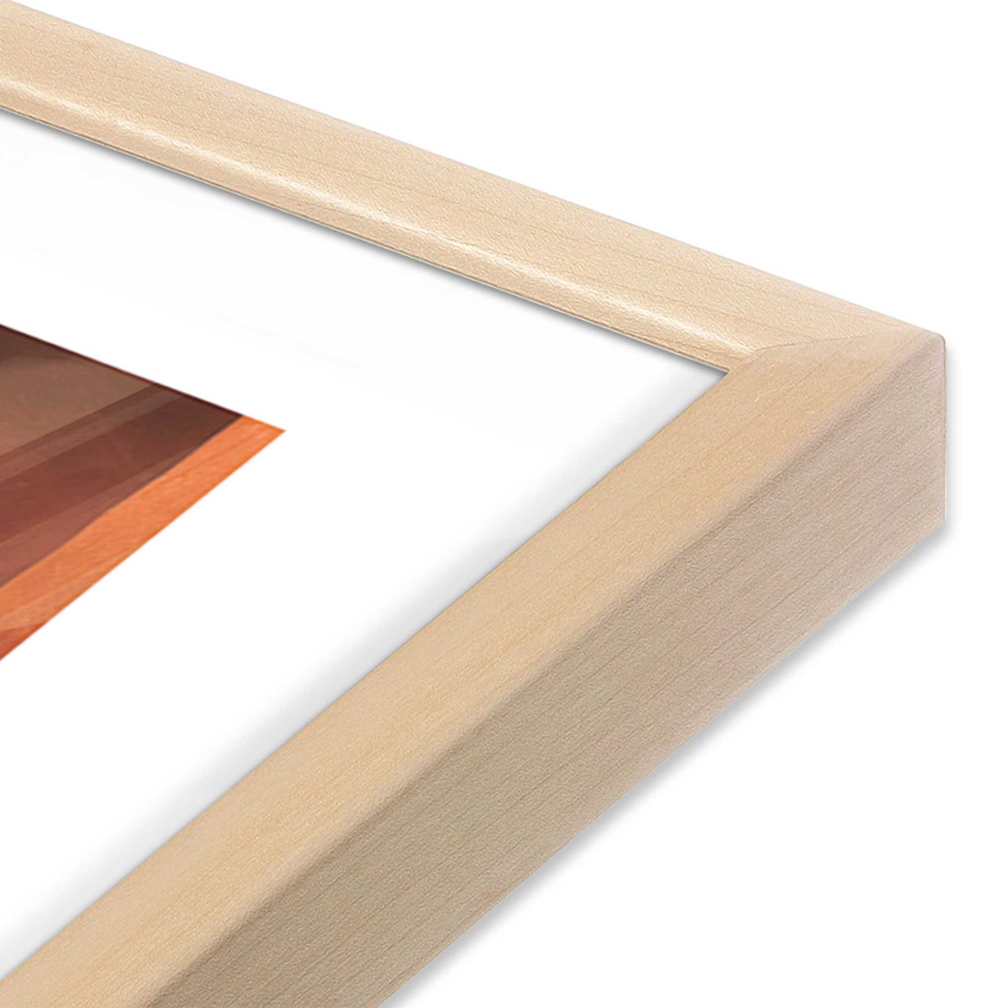 [Color:Raw Maple], Picture of art in a Raw Maple frame of the corner