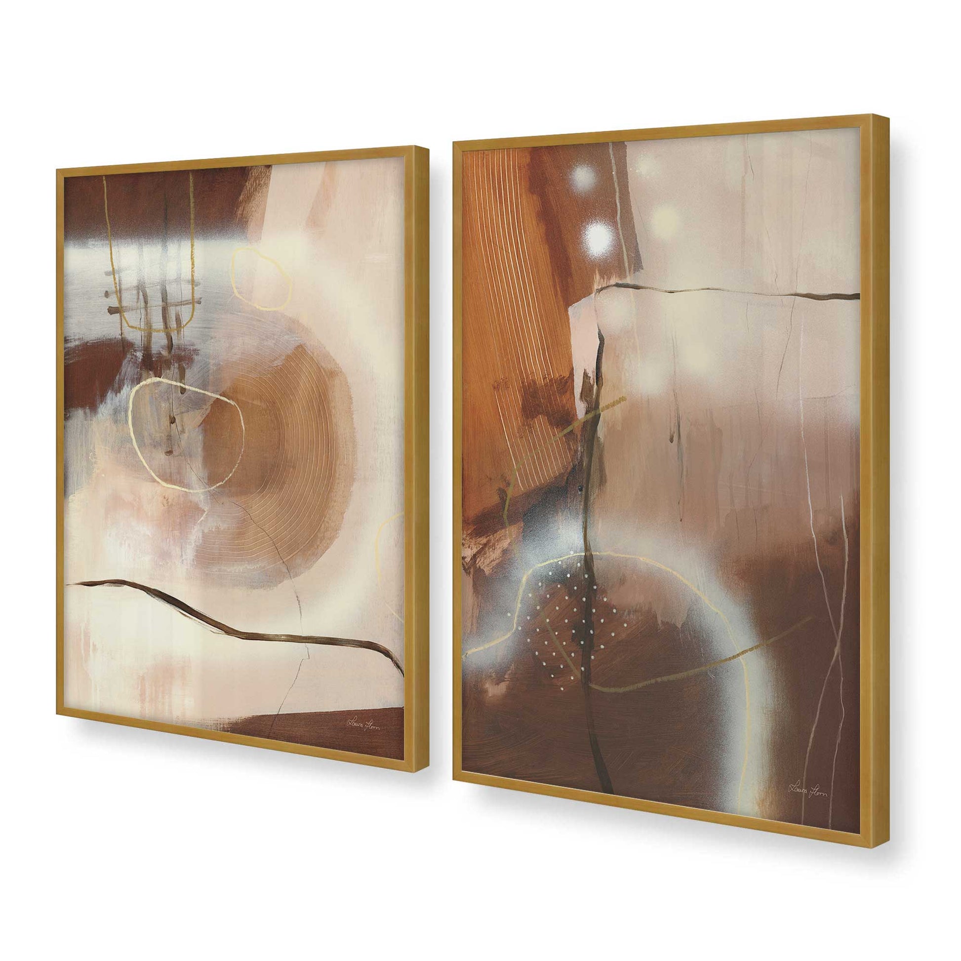 [Color:Polished Gold], Picture of art in a Polished Gold frame at an angle