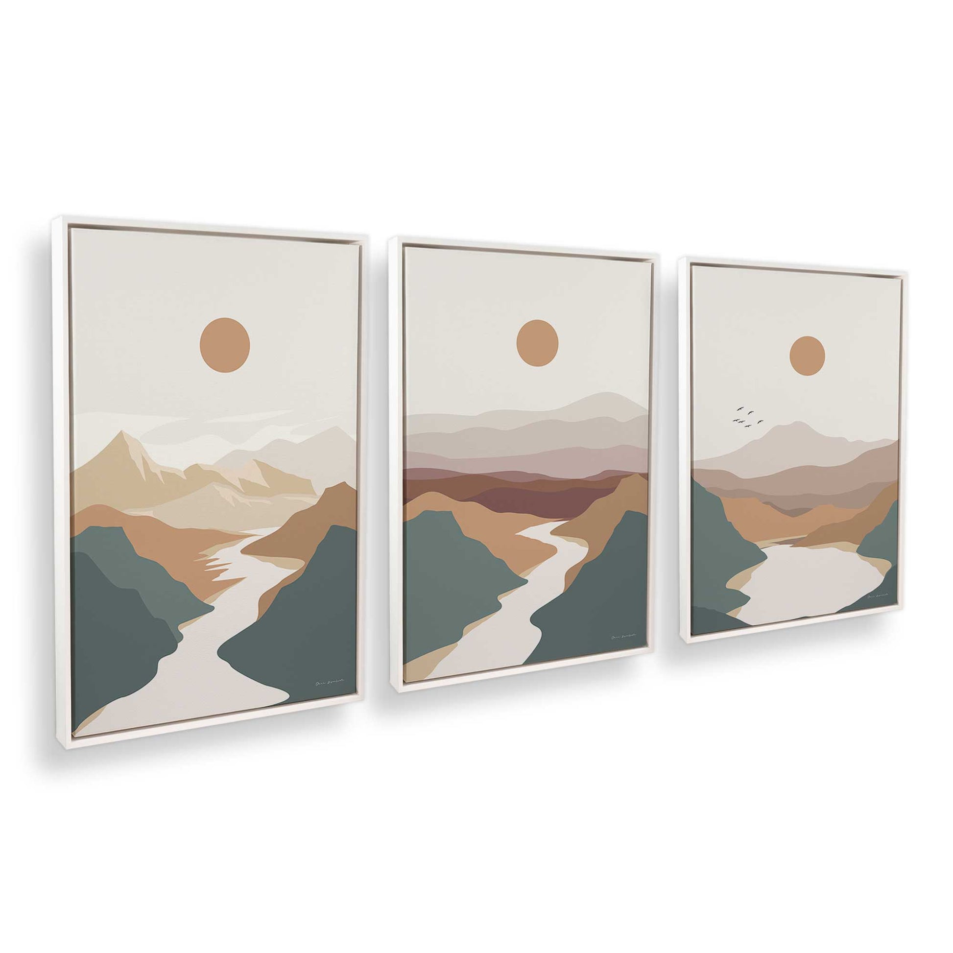 [Color:Opaque White], Picture of art in a White frame at an angle