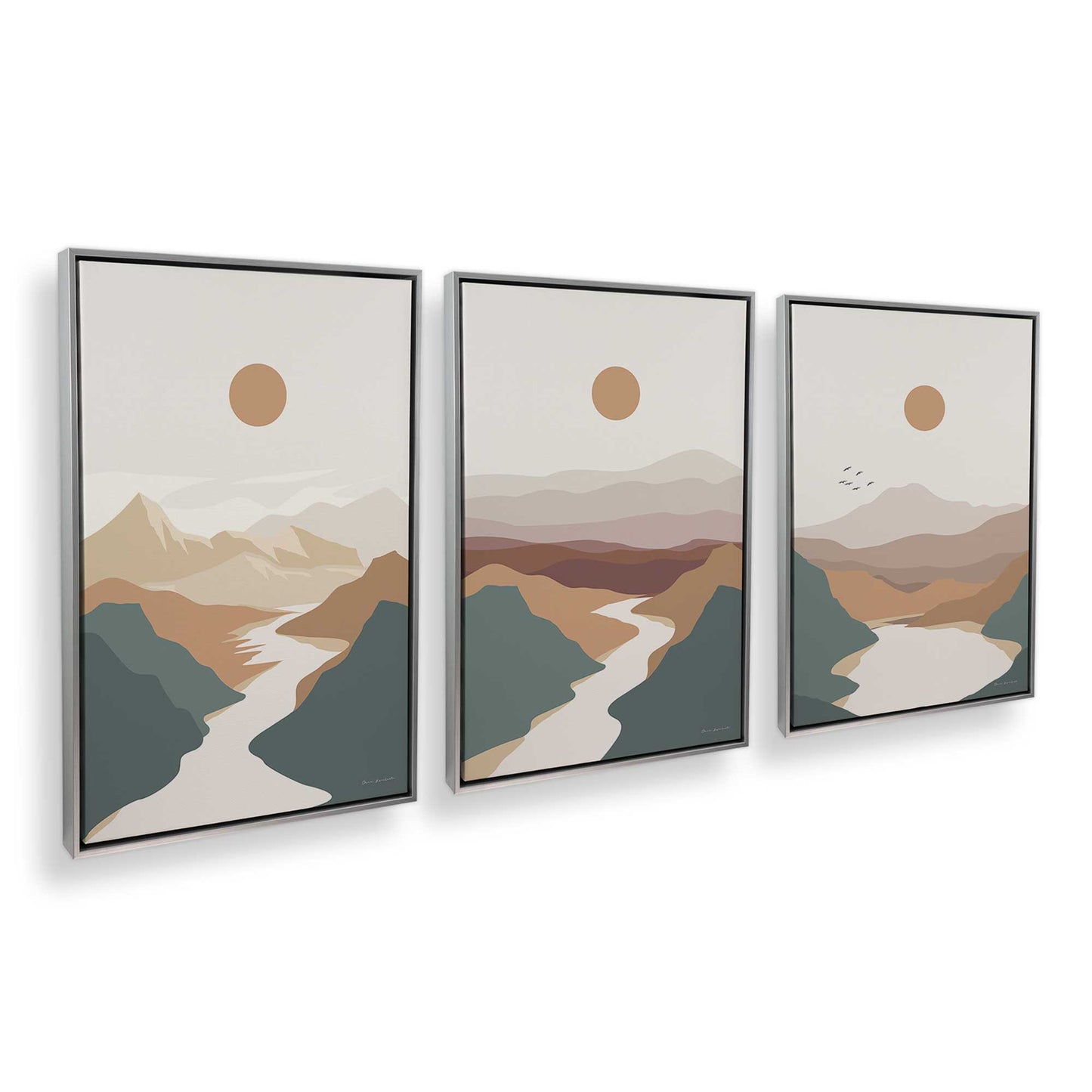 [Color:Polished Chrome], Picture of art in a Polished Chrome frame at an angle