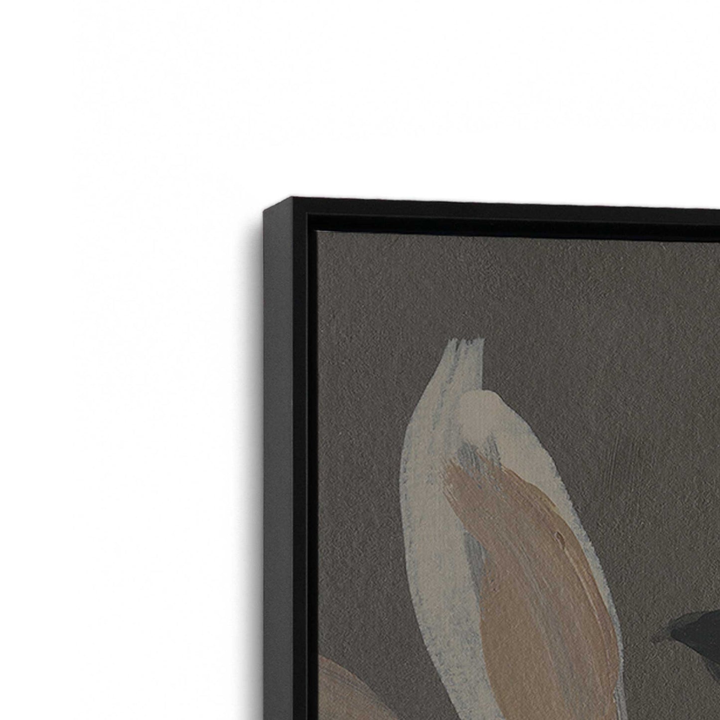 [Color:Satin Black], Picture of art in a Satin Black frame at an angle