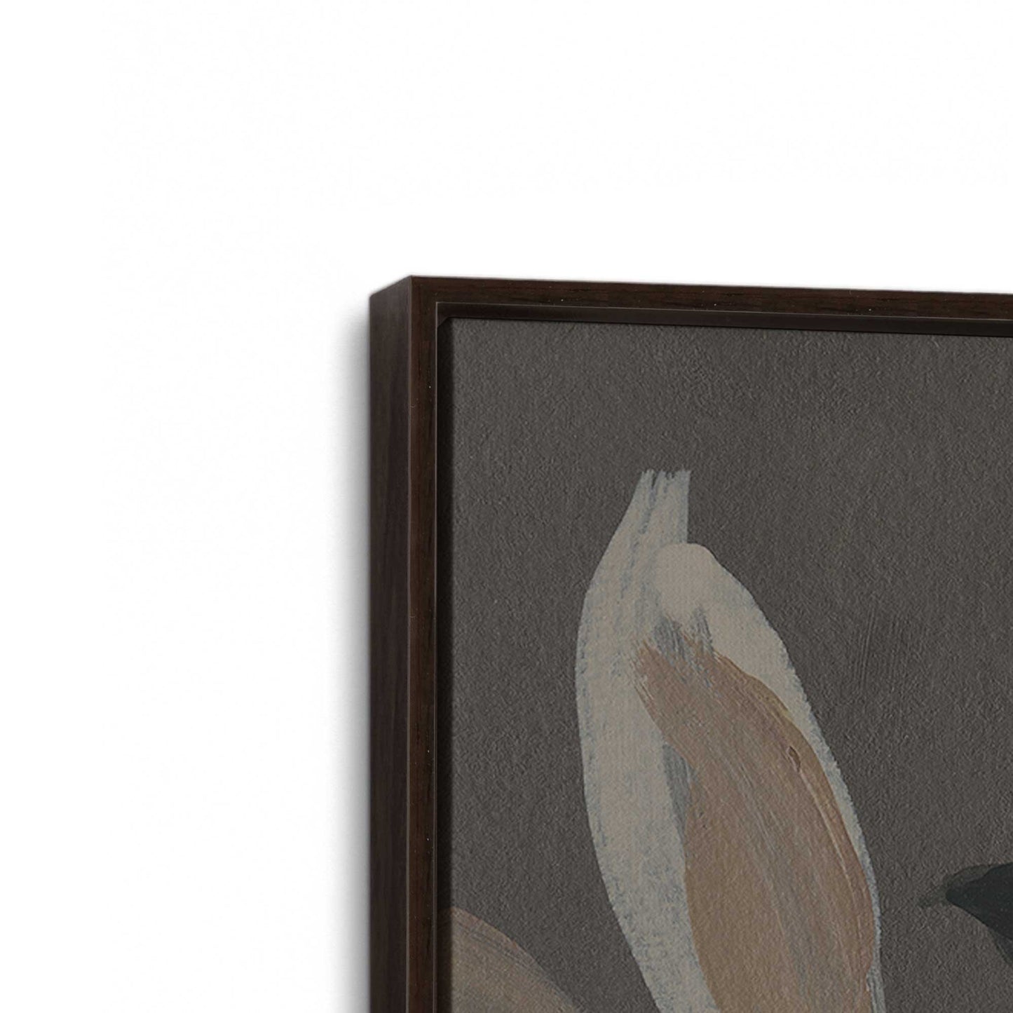 [Color:Espresso], Picture of art in a Espresso frame at an angle