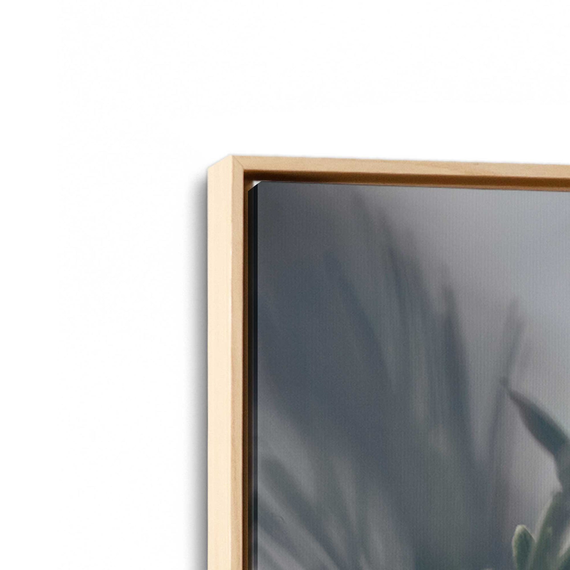 [Color:American Maple], Picture of art in a American Maple frame at an angle