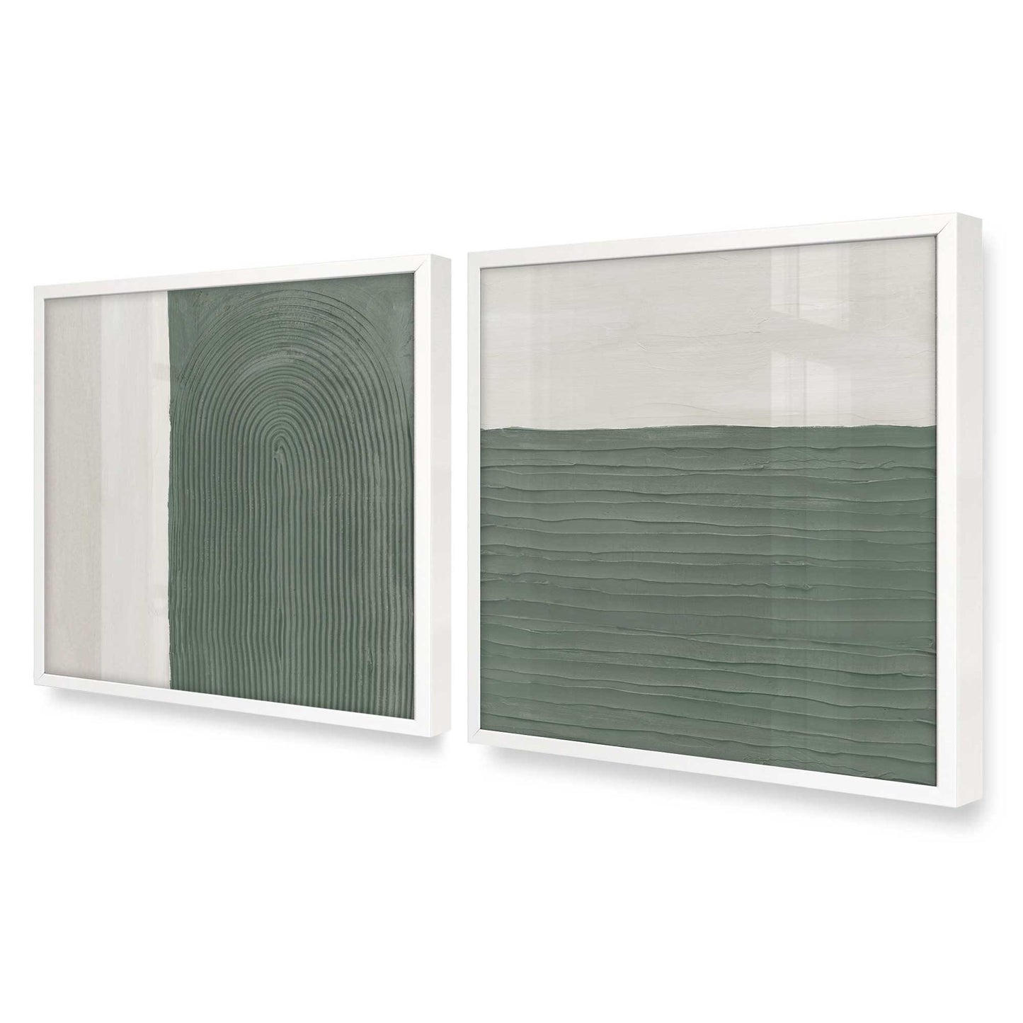 [Color:Opaque White], Picture of art in a Opaque White frame at an angle