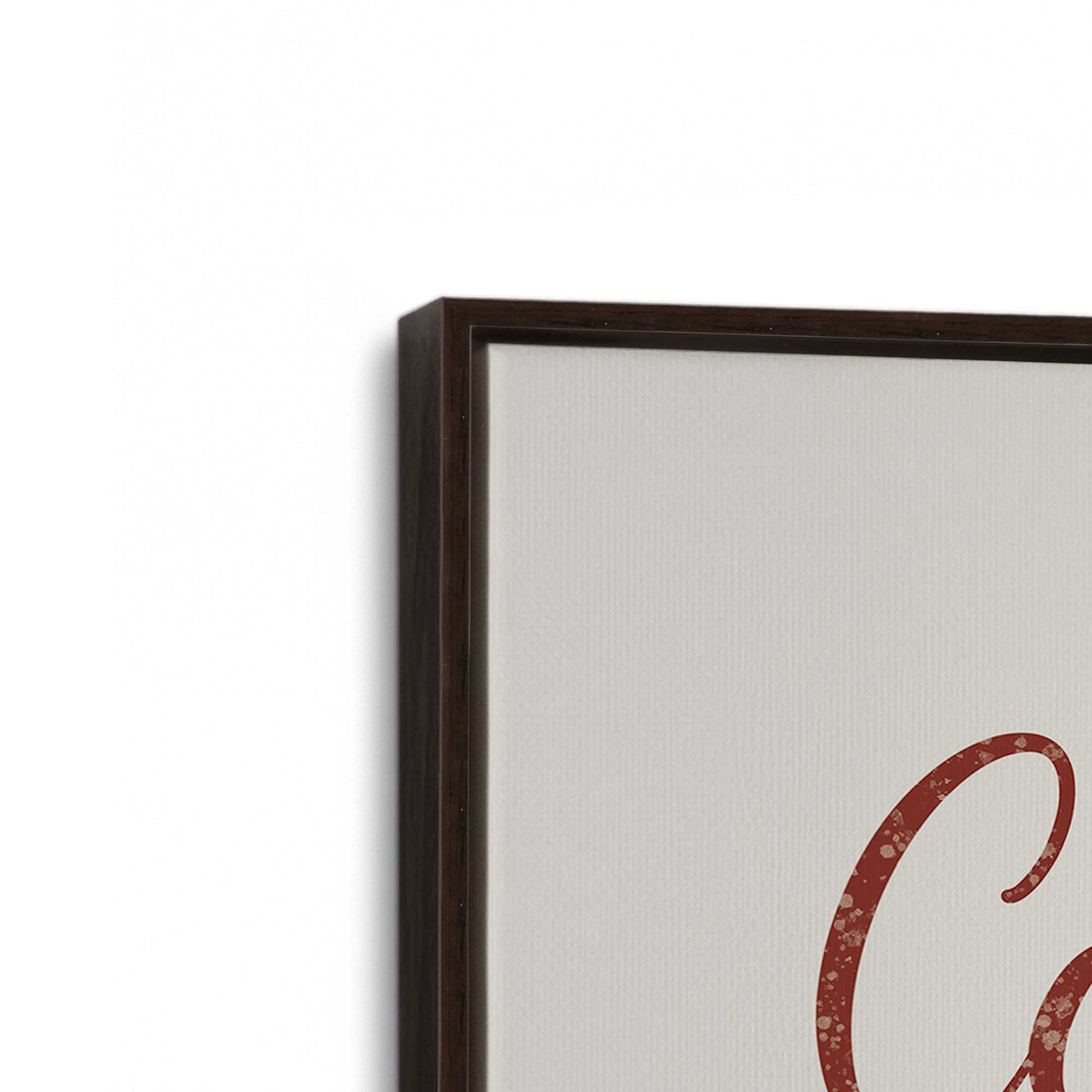 [Color:Espresso], Picture of art in a Espresso frame at an angle