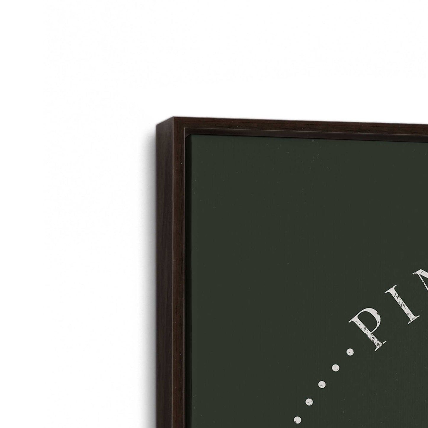 [Color:Espresso], Picture of art in a Espresso frame at an angle