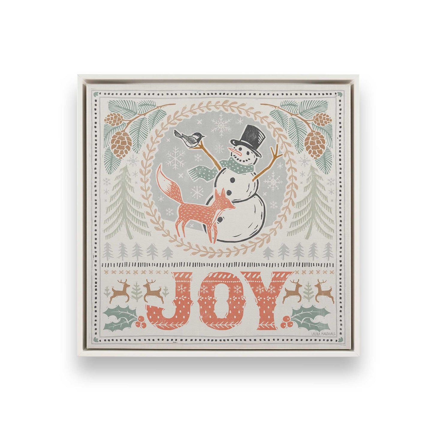 [Color:Opaque White], Picture of art in a White frame